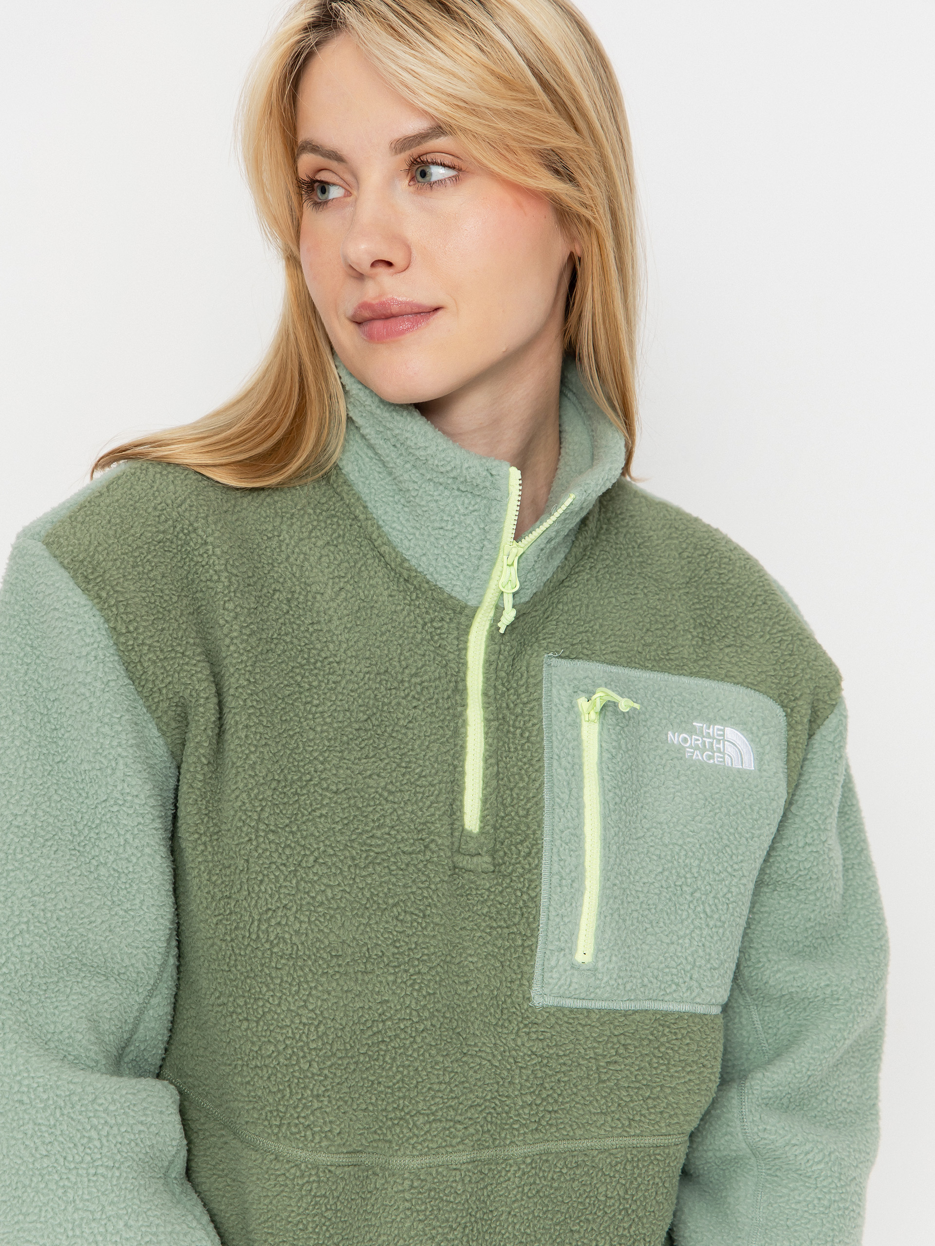 Pánský Fleecová mikina The North Face Yumiori 1/4 Zip (bark mist/slate moss/as)