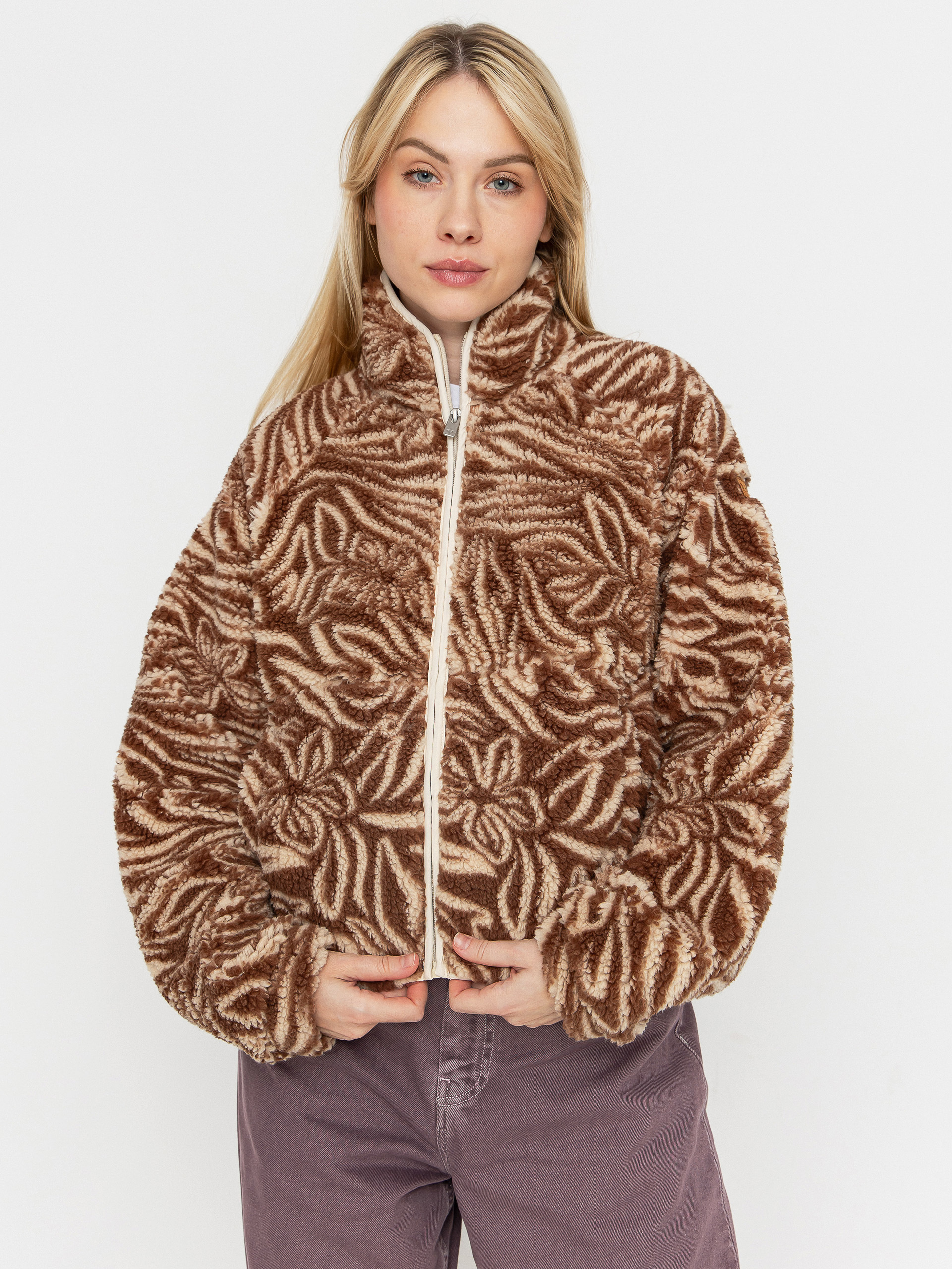 Fleecová mikina Roxy Blurry Cloud Print Wmn