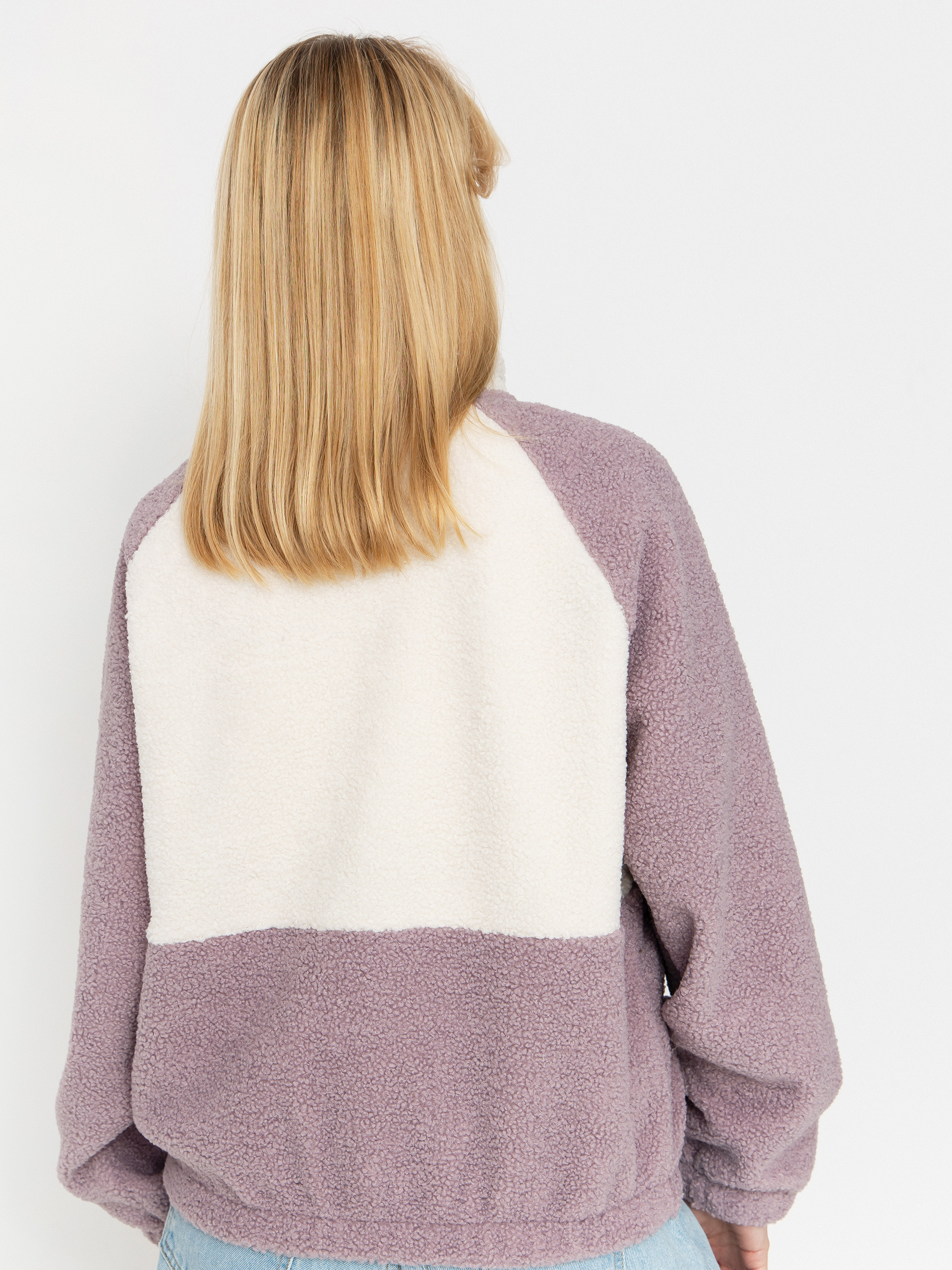 Dámský Fleecová mikina Roxy Waves Of Warmth Colorblock (nirvana)