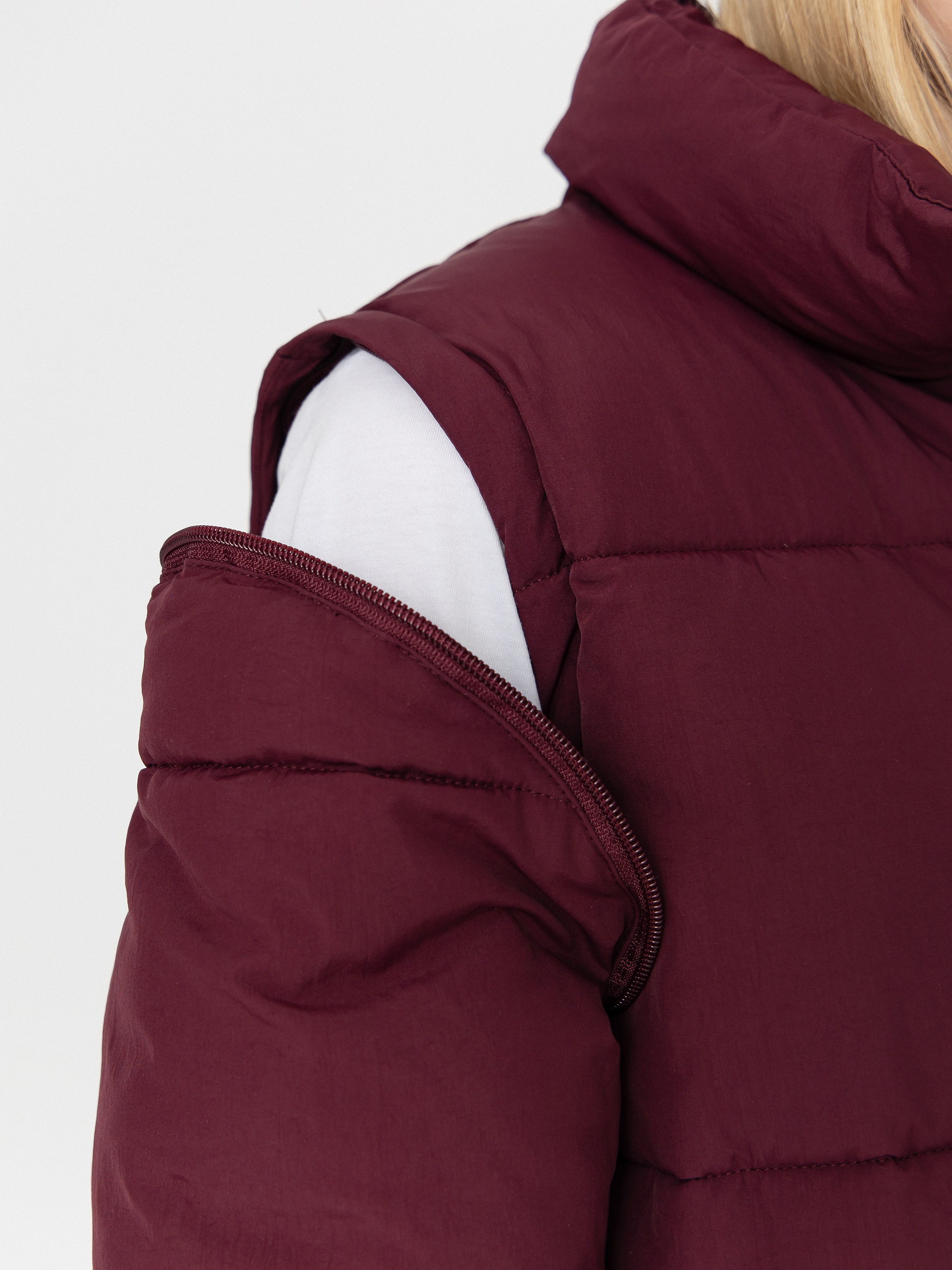 Bunda Santa Cruz Strip 2 In 1 Quilted Wmn (dark cherry)