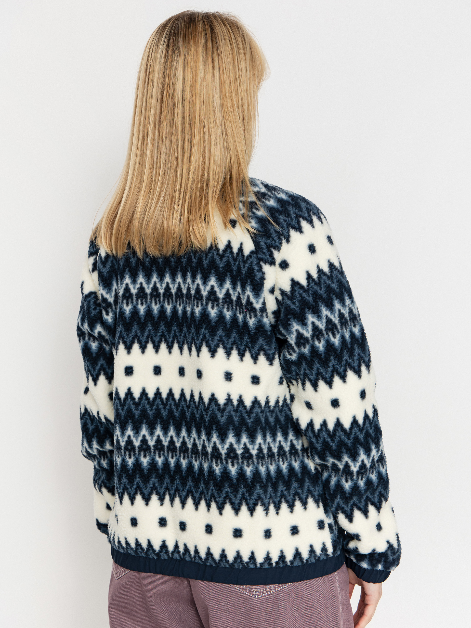 Dámský Fleecová mikina Helly Hansen Imperial Printed Pile Snap (navy nordic aop)