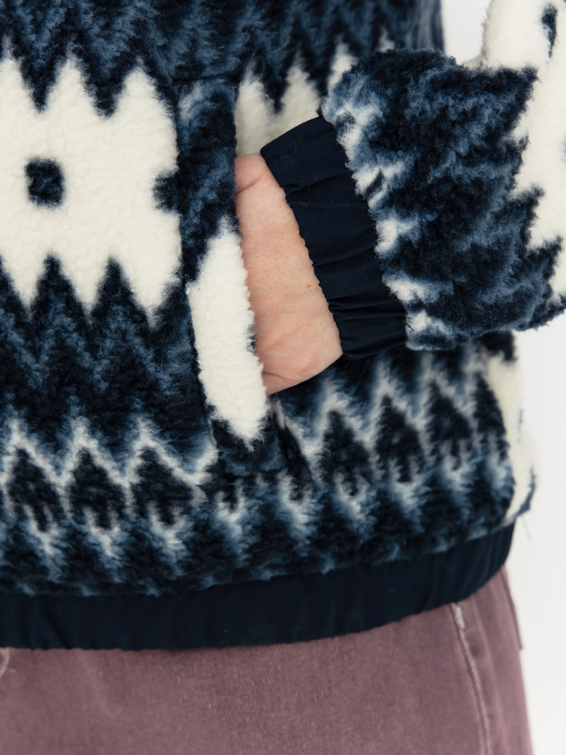 Dámský Fleecová mikina Helly Hansen Imperial Printed Pile Snap (navy nordic aop)