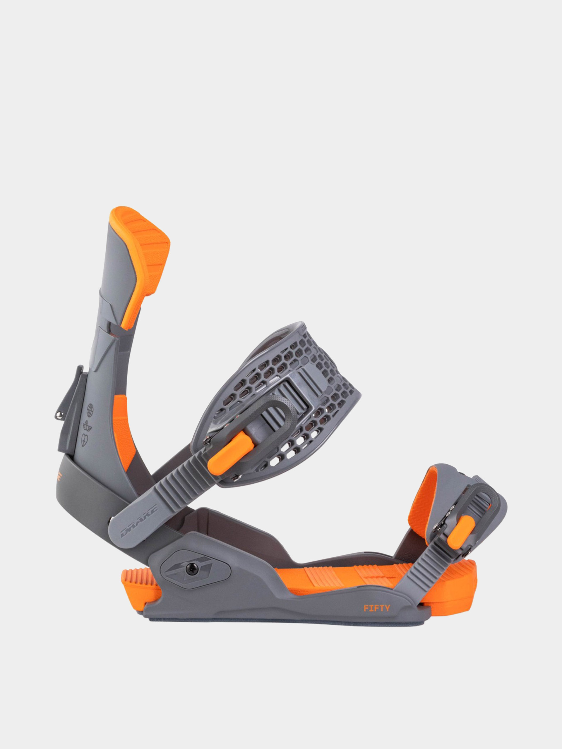 Pánské Snowboardové vázání Drake Fifty (dark grey/orange)
