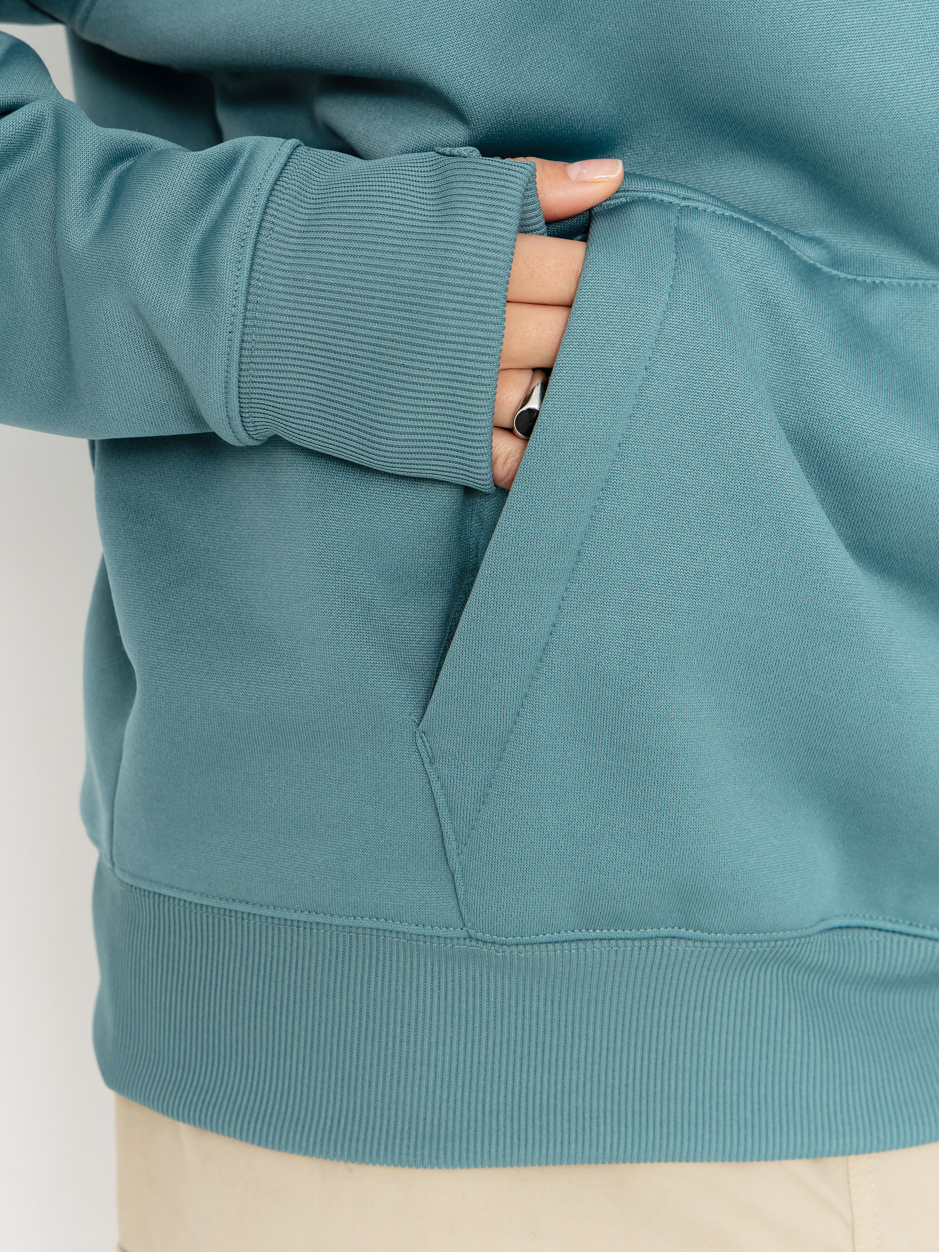 Mikina s kapucí Volcom Riding Hydro HD Wmn (arctic blue)