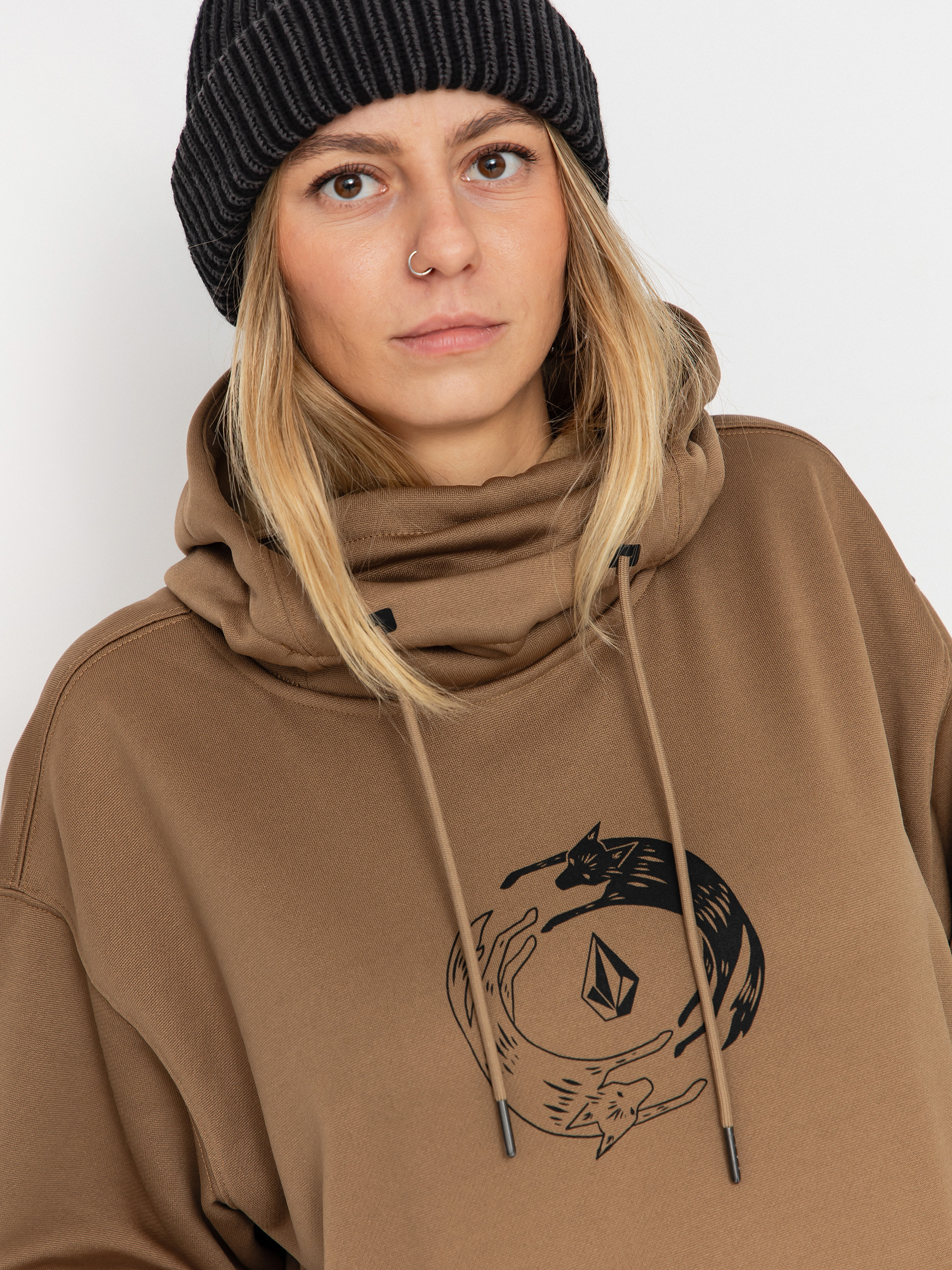 Mikina s kapucí Volcom Riding Hydro HD Wmn (bronze)