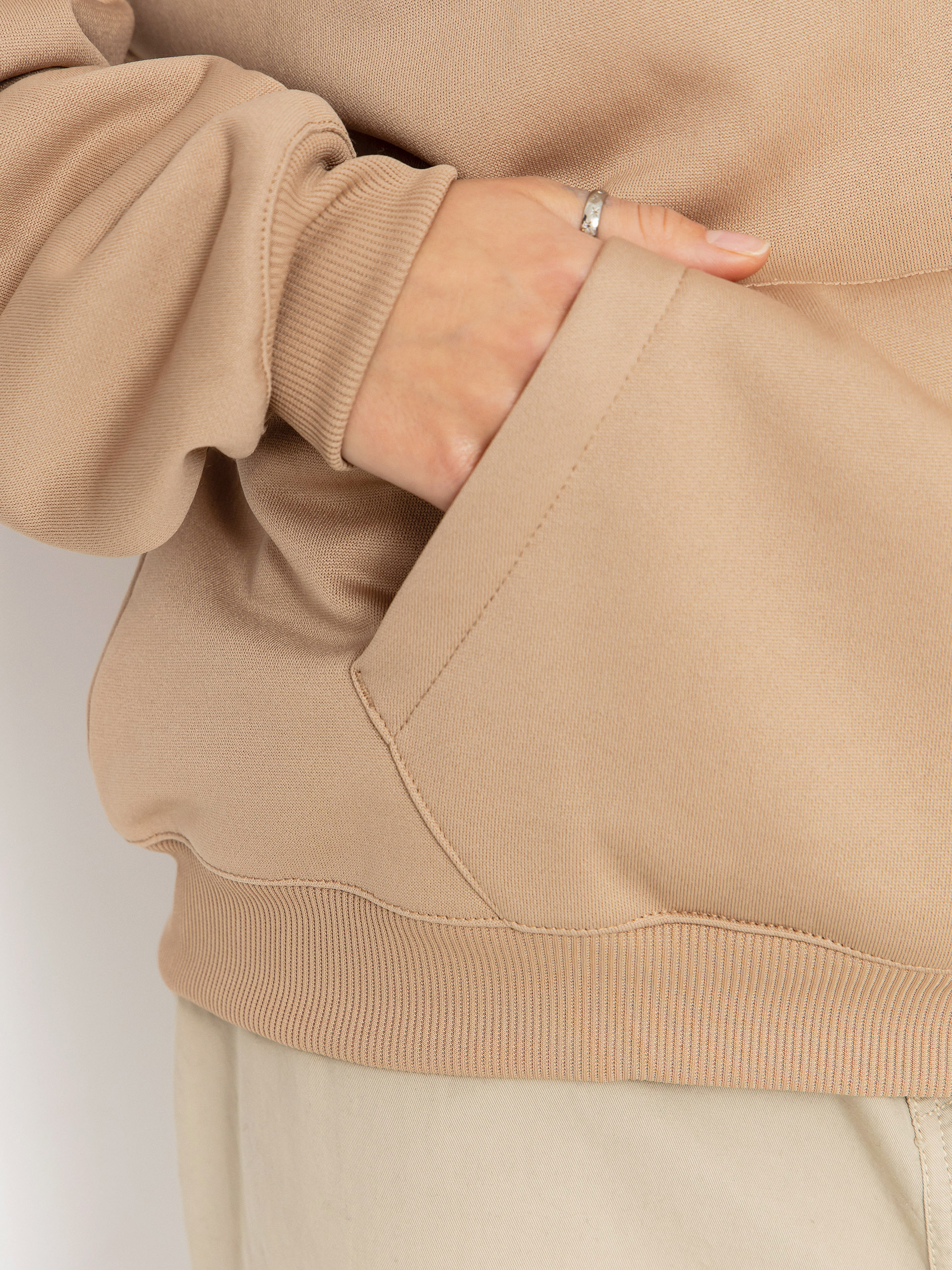 Mikina s kapucí Volcom Essential Hydro HD Wmn (oatmeal)