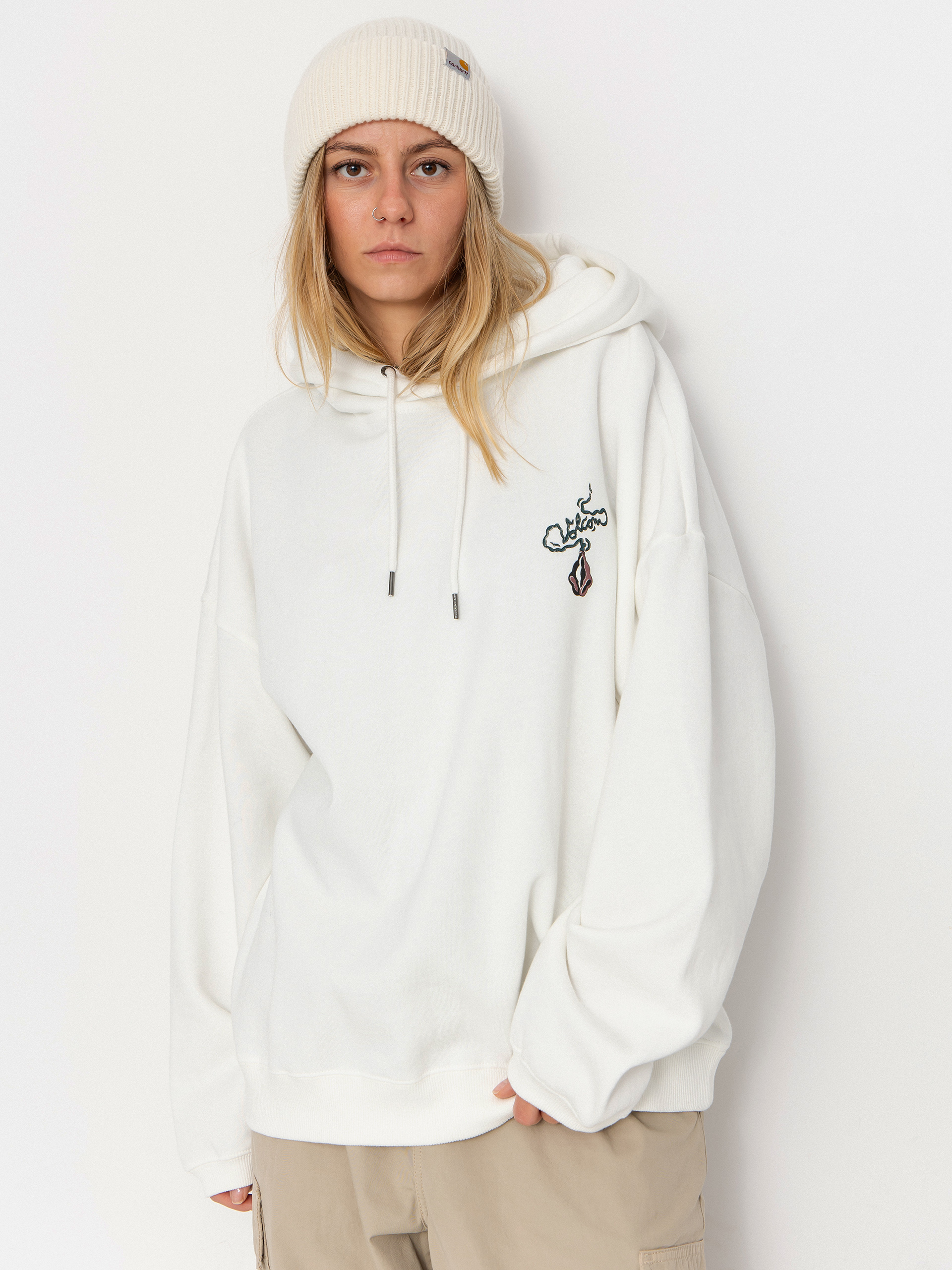 Mikina s kapucí Volcom Radical Daze HD Wmn (star white)