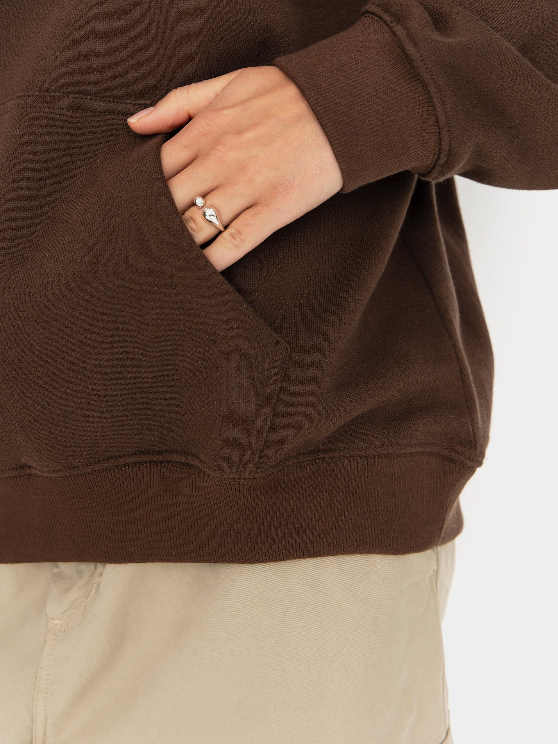 Mikina s kapucí Quiksilver Standard HD Wmn (chocolate brown)