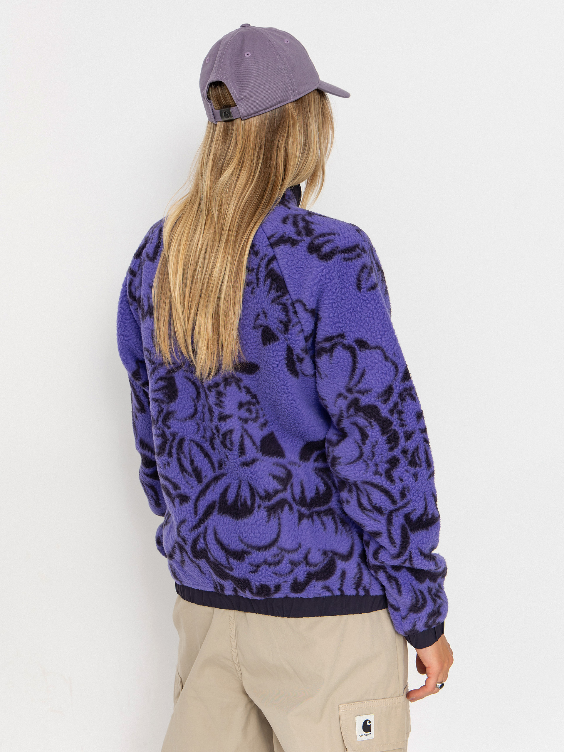 Dámský Fleecová mikina Helly Hansen Imperial Printed Pile Snap (ultra violet peony aop)