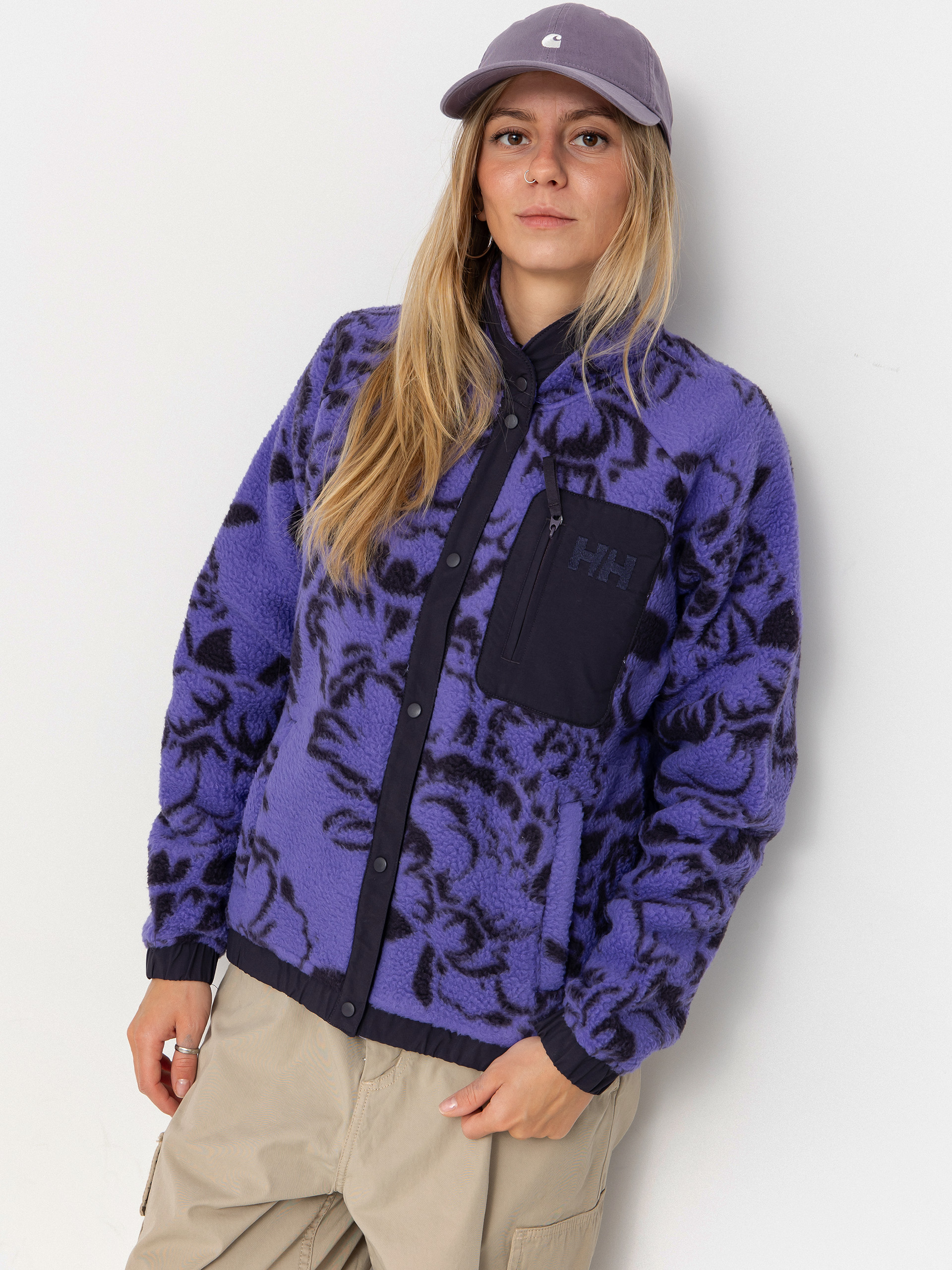 Fleecová mikina Helly Hansen Imperial Printed Pile Snap Wmn