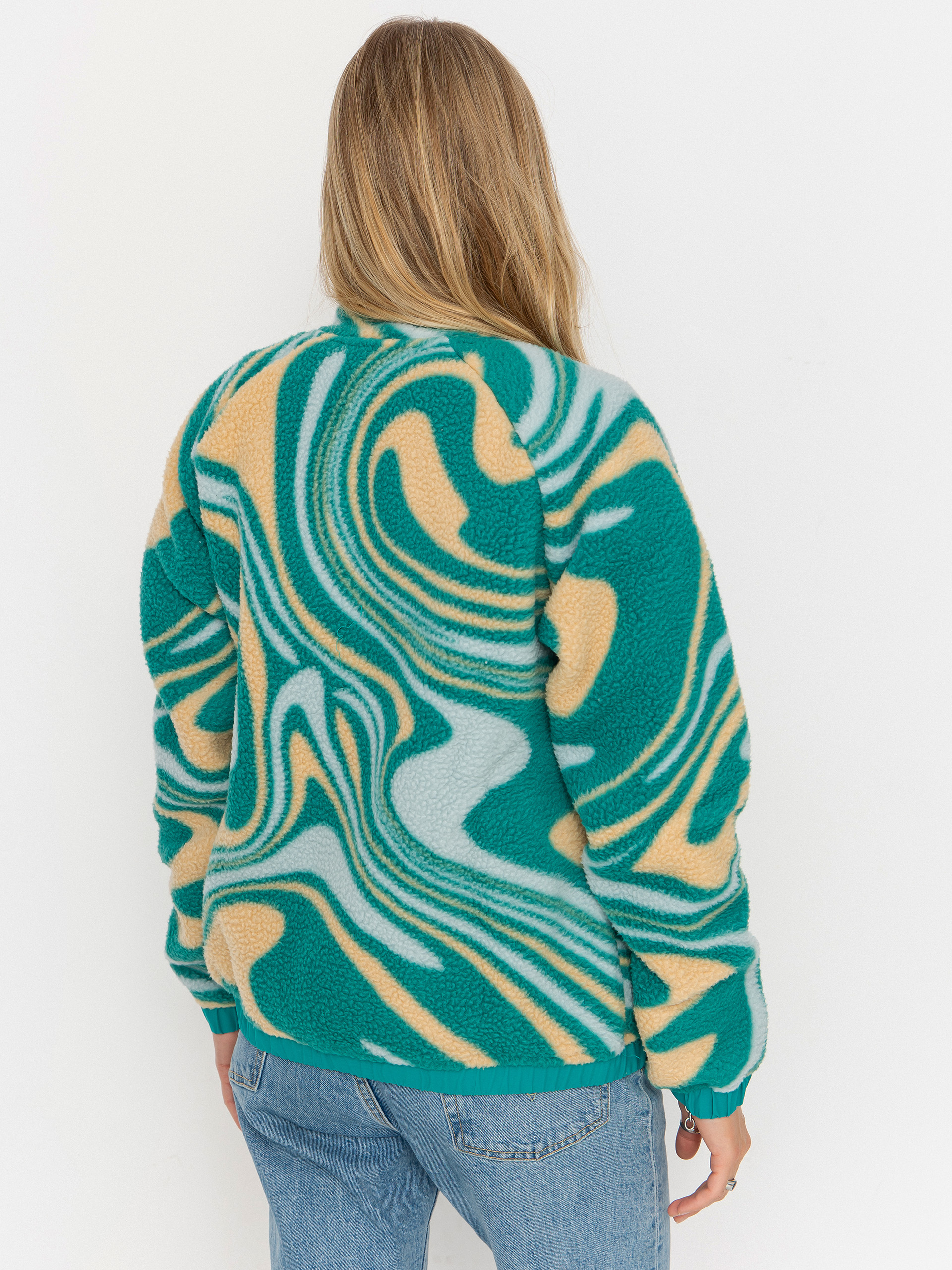 Dámský Fleecová mikina Helly Hansen Imperial Printed Pile Snap (barely blue swirl aop)