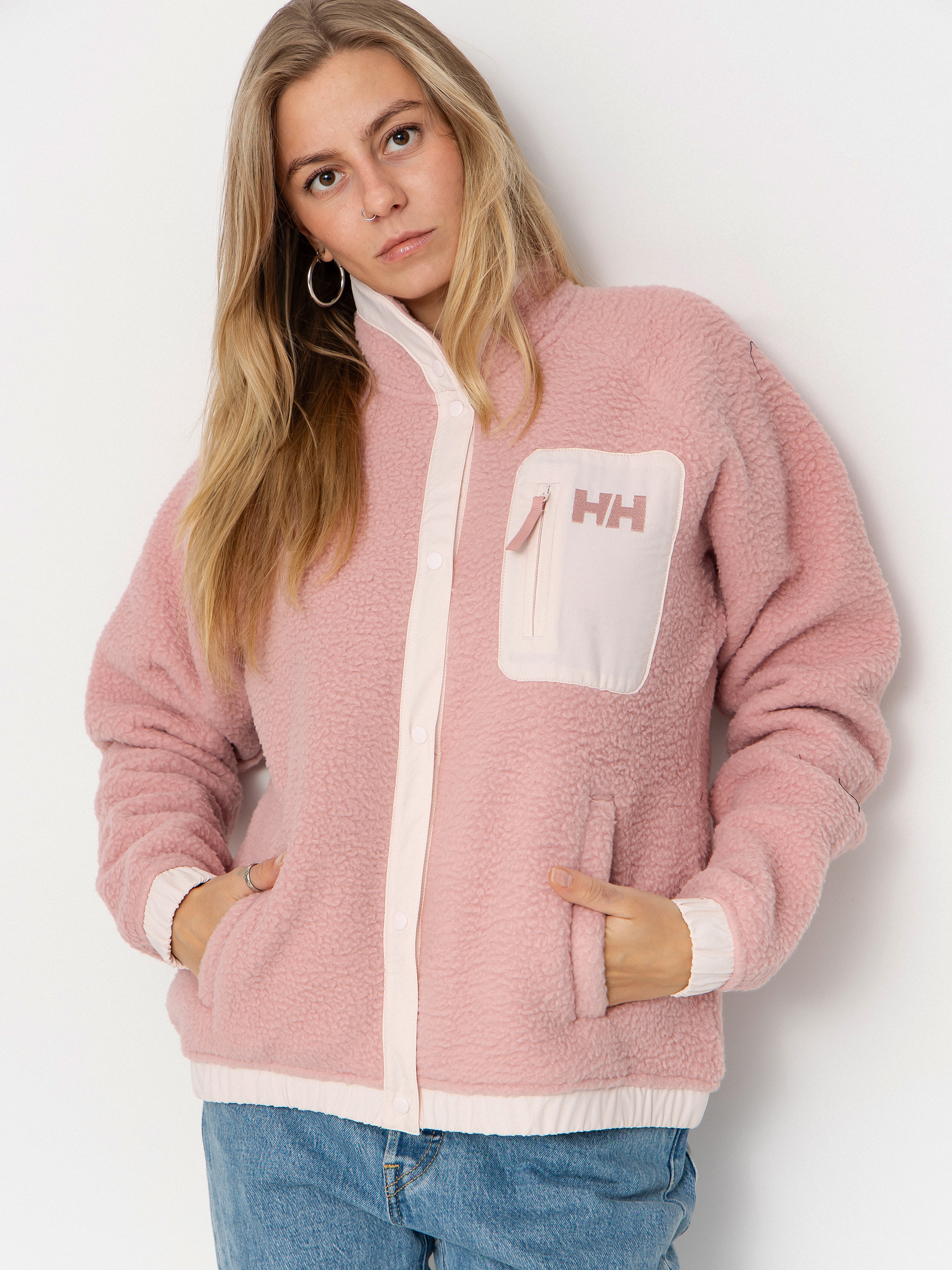 Fleecovu00e1 mikina Helly Hansen Imperial Pile Snap Wmn (pink salt)