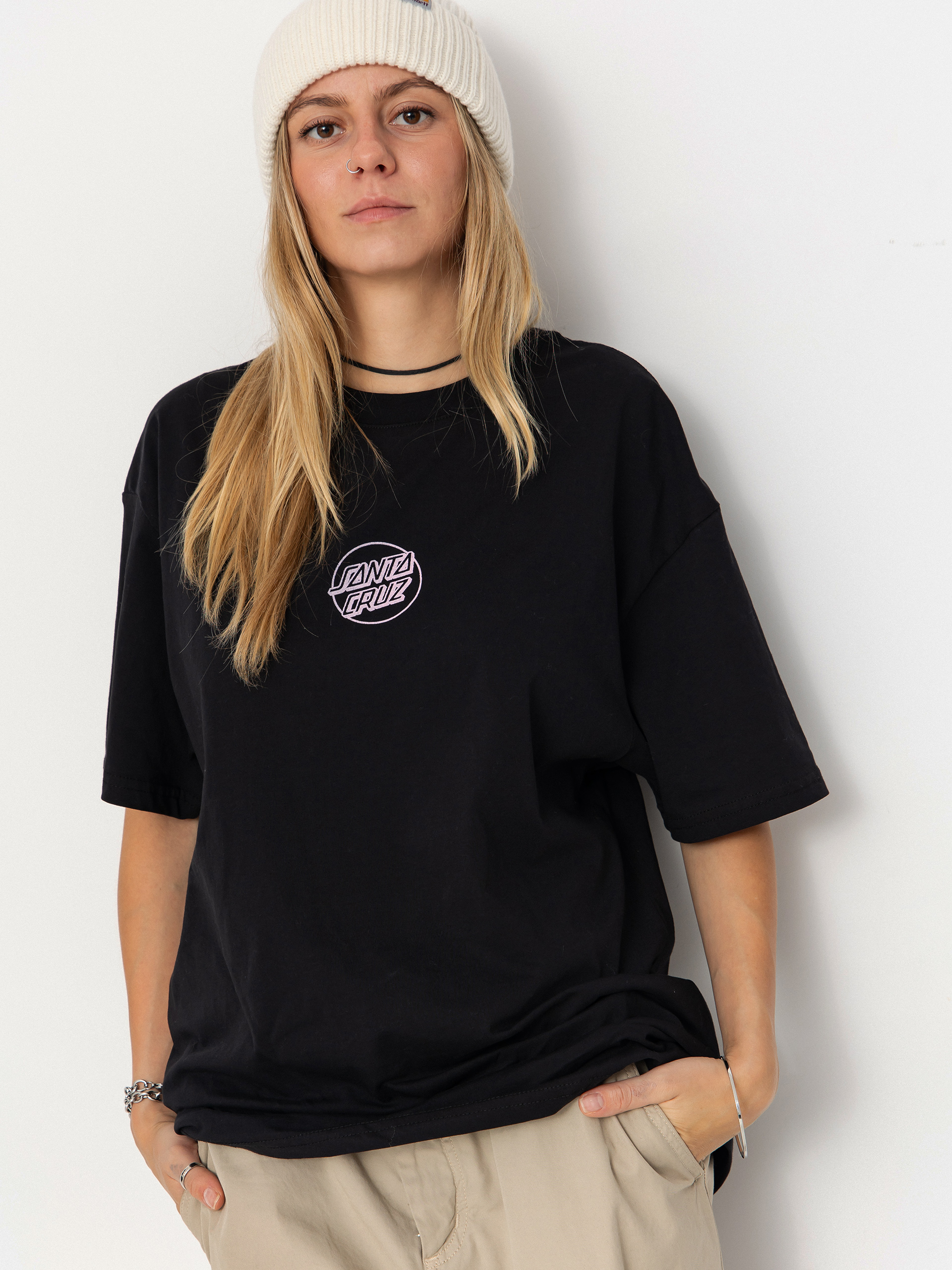 Tričko Santa Cruz Mono Stamped Dot Wmn (black)