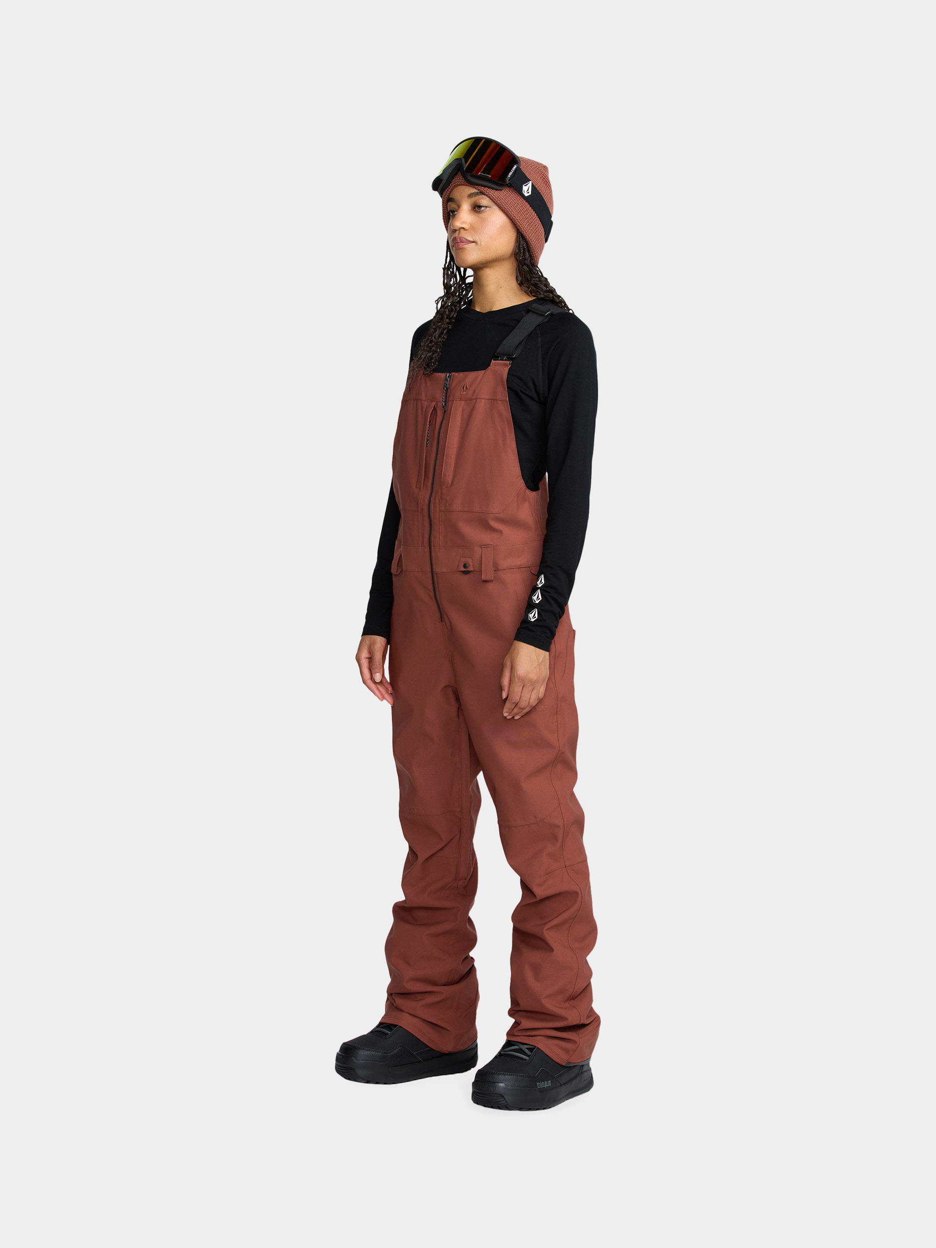 Dámské Snowboardové kalhoty  Volcom Swift Bib Overall (henna)