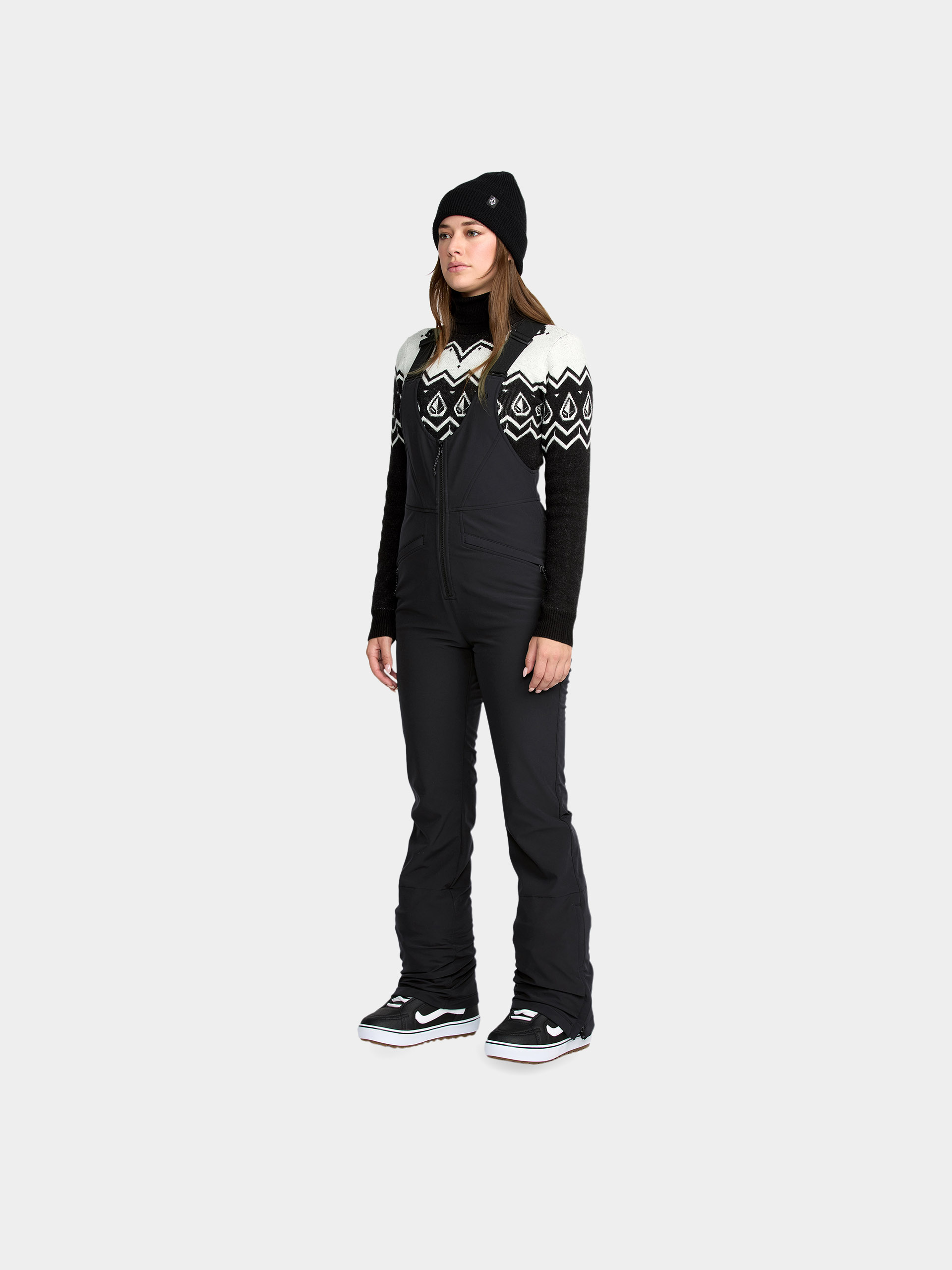 Dámské Snowboardové kalhoty  Volcom Battle Stretch Bib (black)