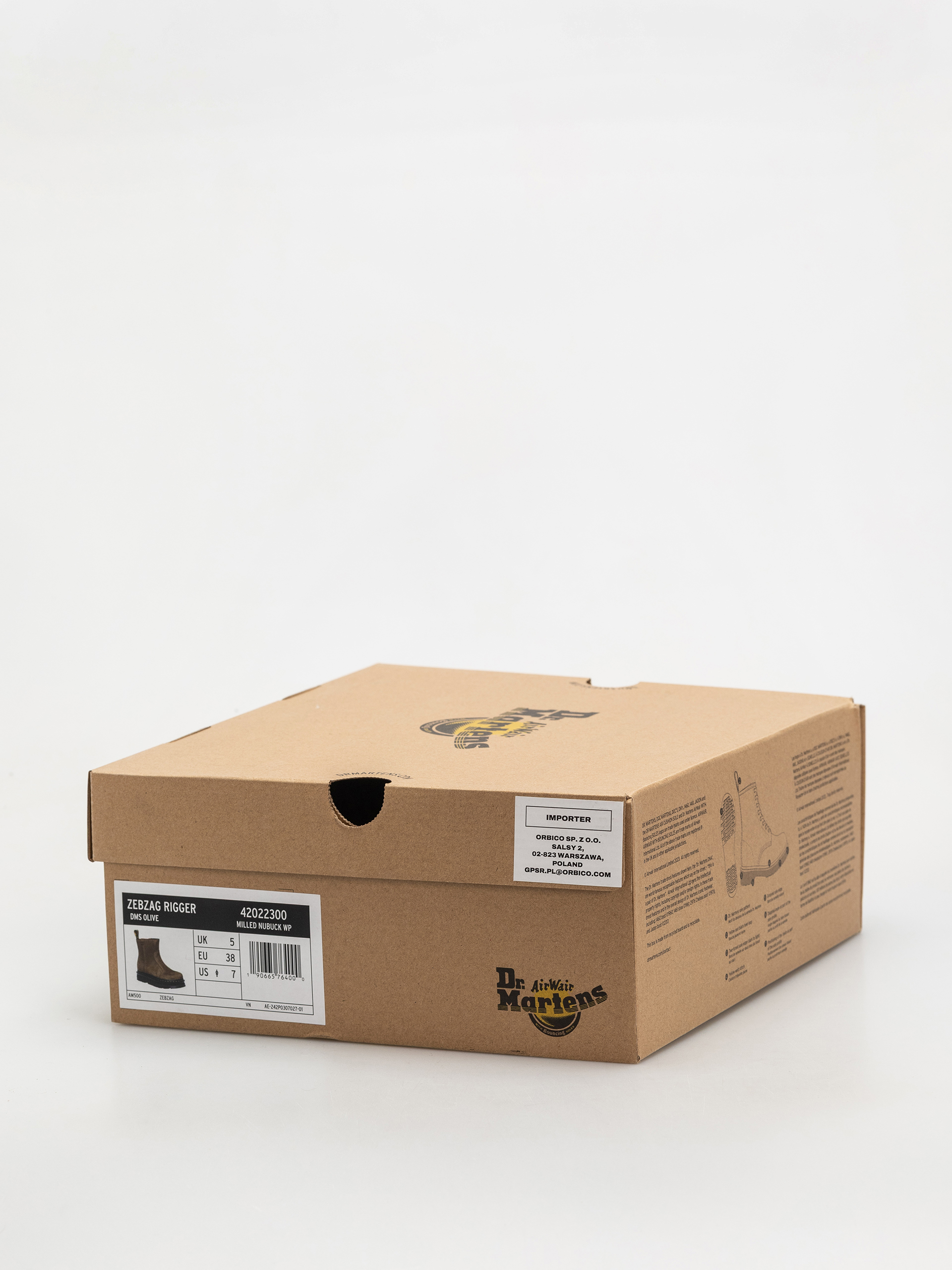 Boty Dr. Martens ZebZag Rigger Rigger Wmn (dms olive milled nubuck wp)