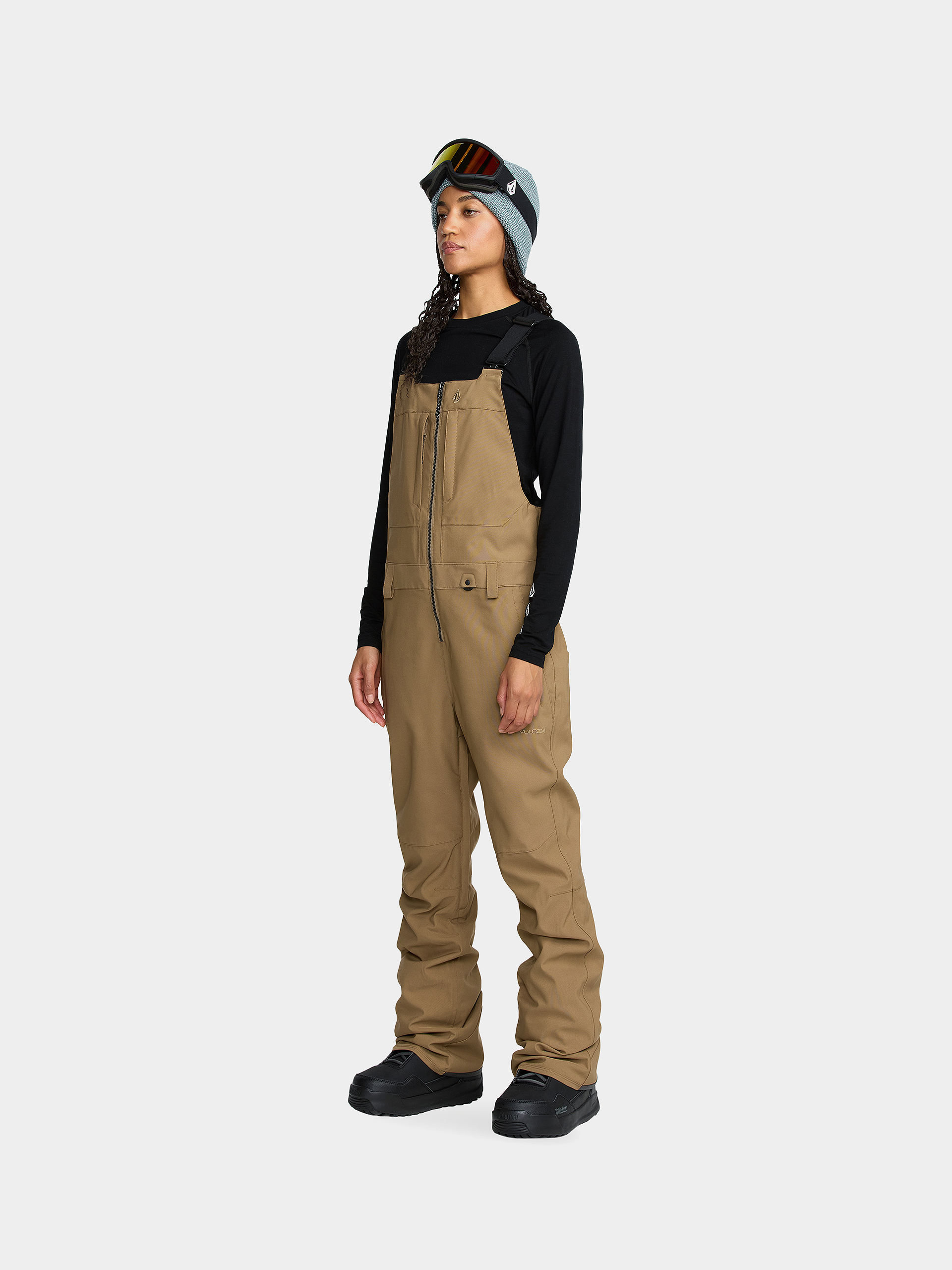 Dámské Snowboardové kalhoty  Volcom Swift Bib Overall (bronze)