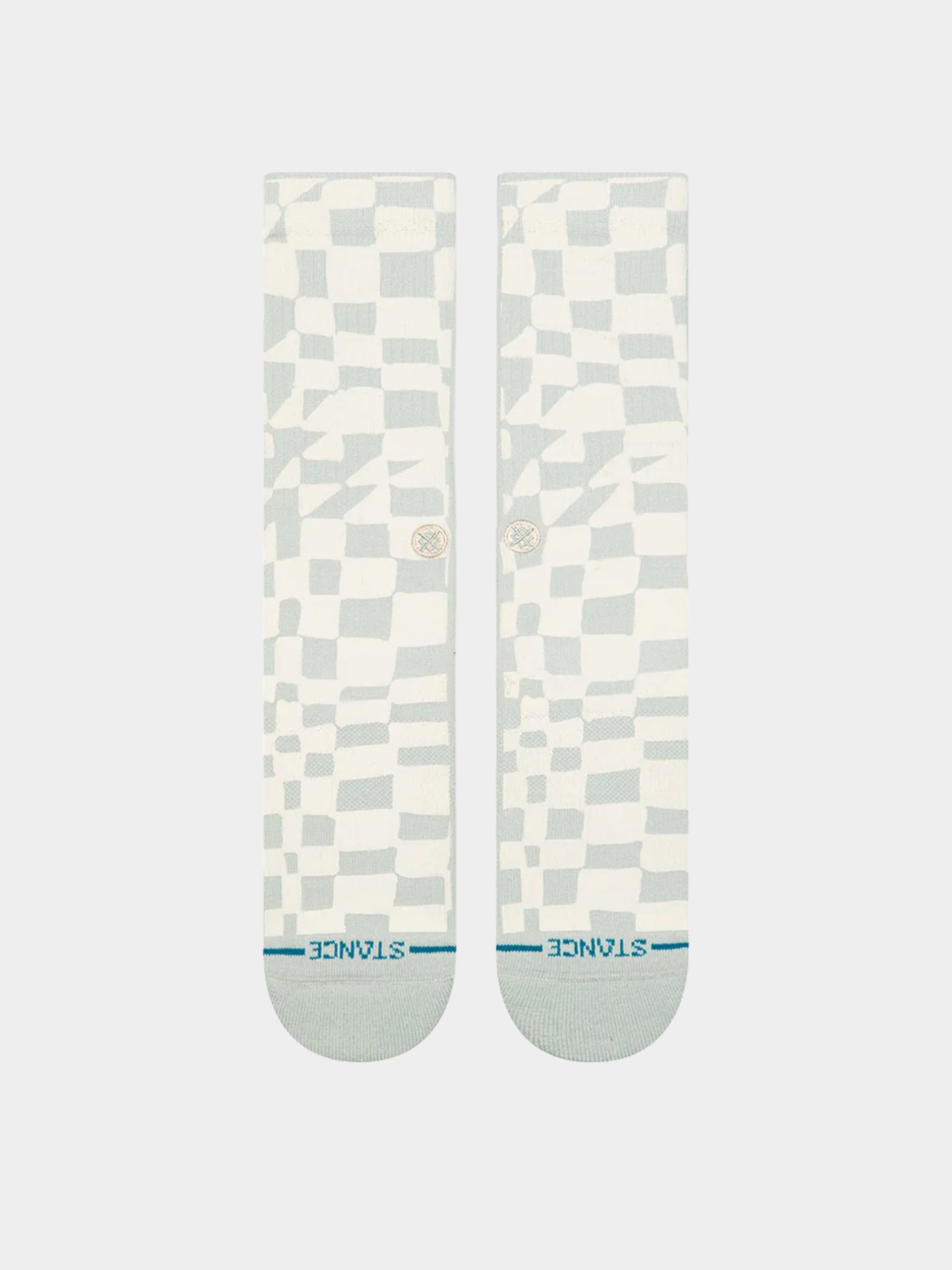 Ponožky Stance Wave Check Crew (pale blue)