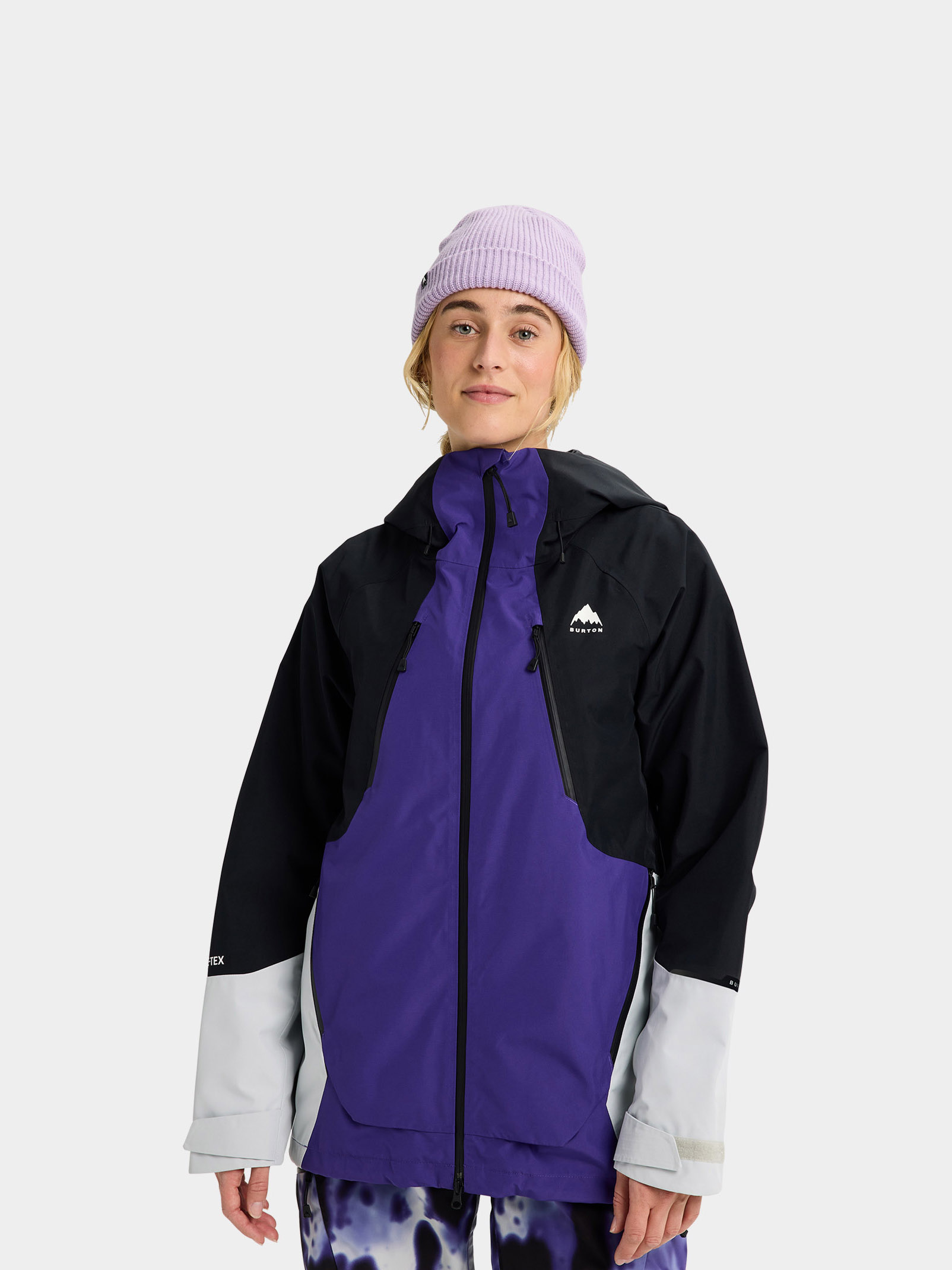 Snowboardová bunda Burton Reserve Gore Tex 2L Wmn (prism violet/true black/gray cloud)