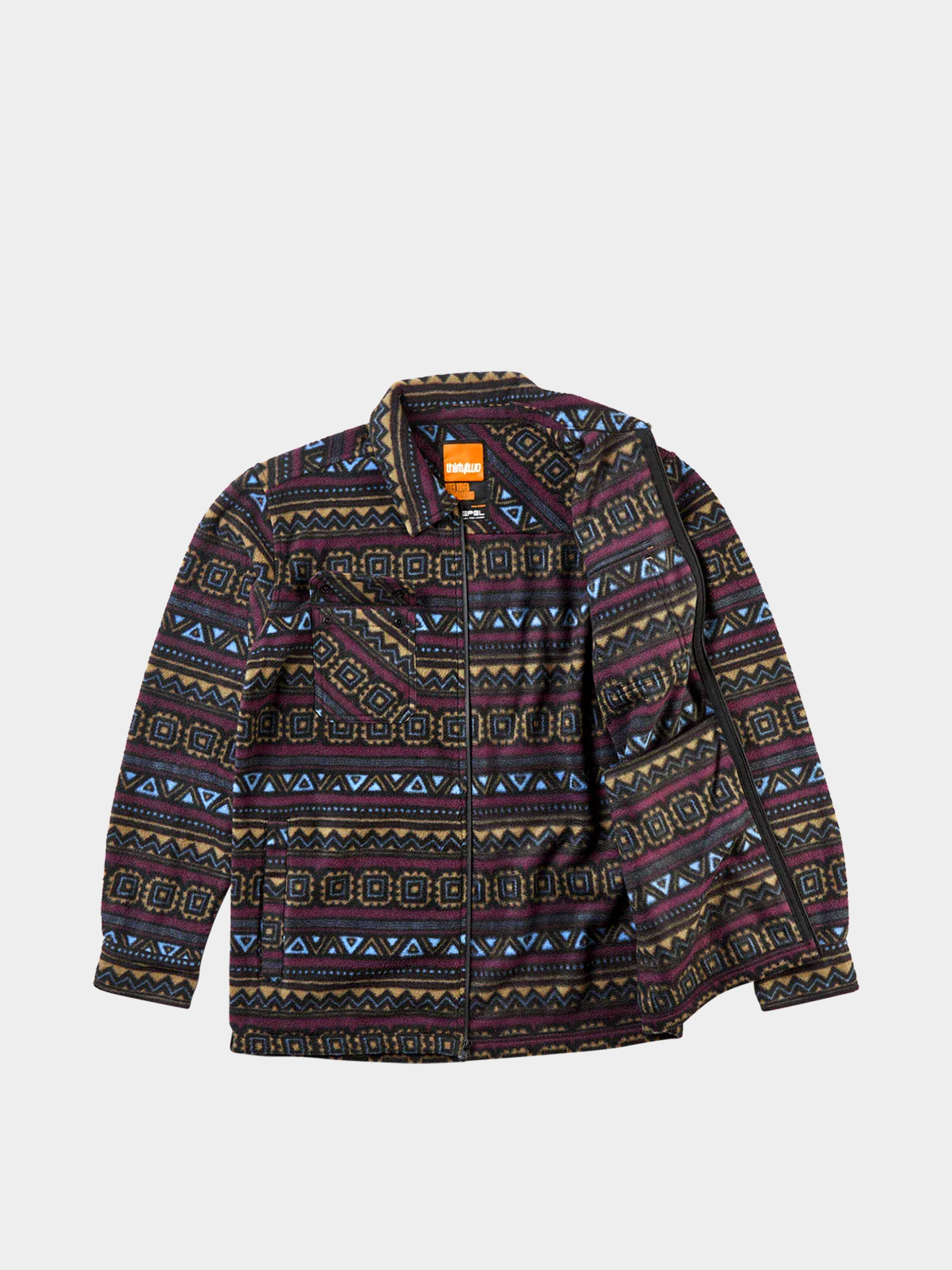 Pánská Termomikina ThirtyTwo Rest Stop Zip Up Shirt (maroon)