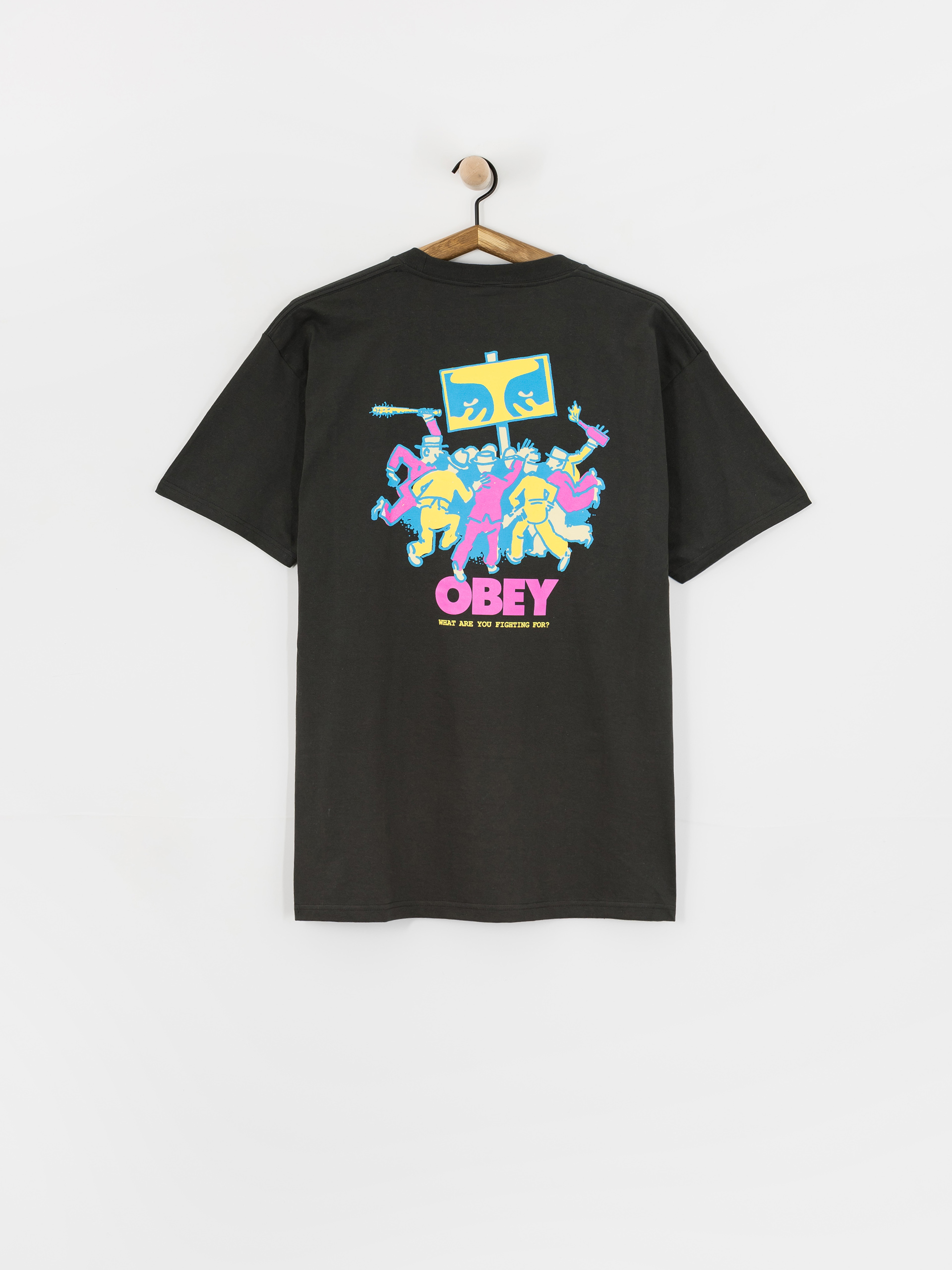 Tričko OBEY Obey Steady Mobbin (vintage black)