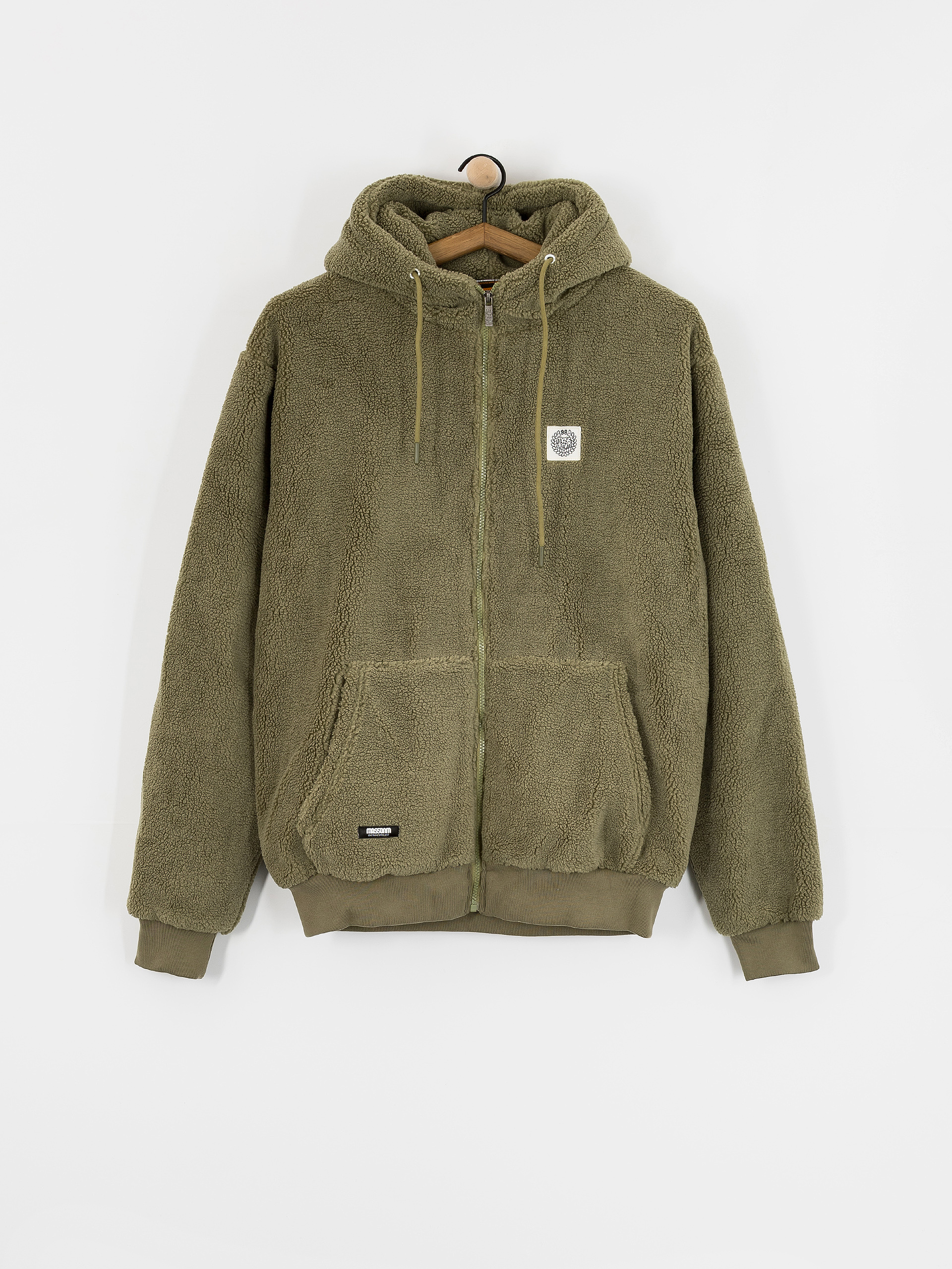 Bunda MassDnm Patch Teddy Zip Hoody (olive)