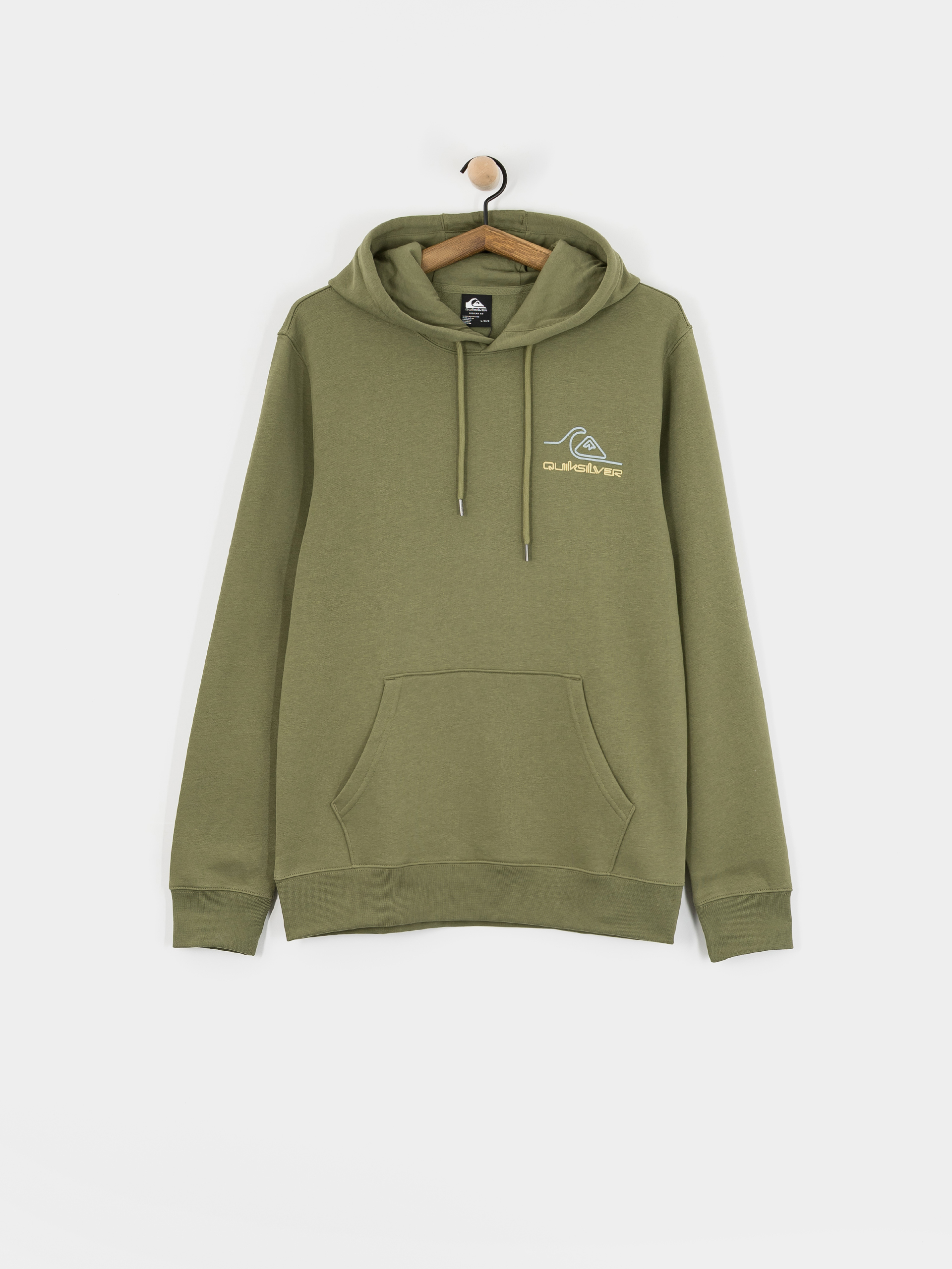 Mikina s kapucí Quiksilver Light Waves HD (loden green)