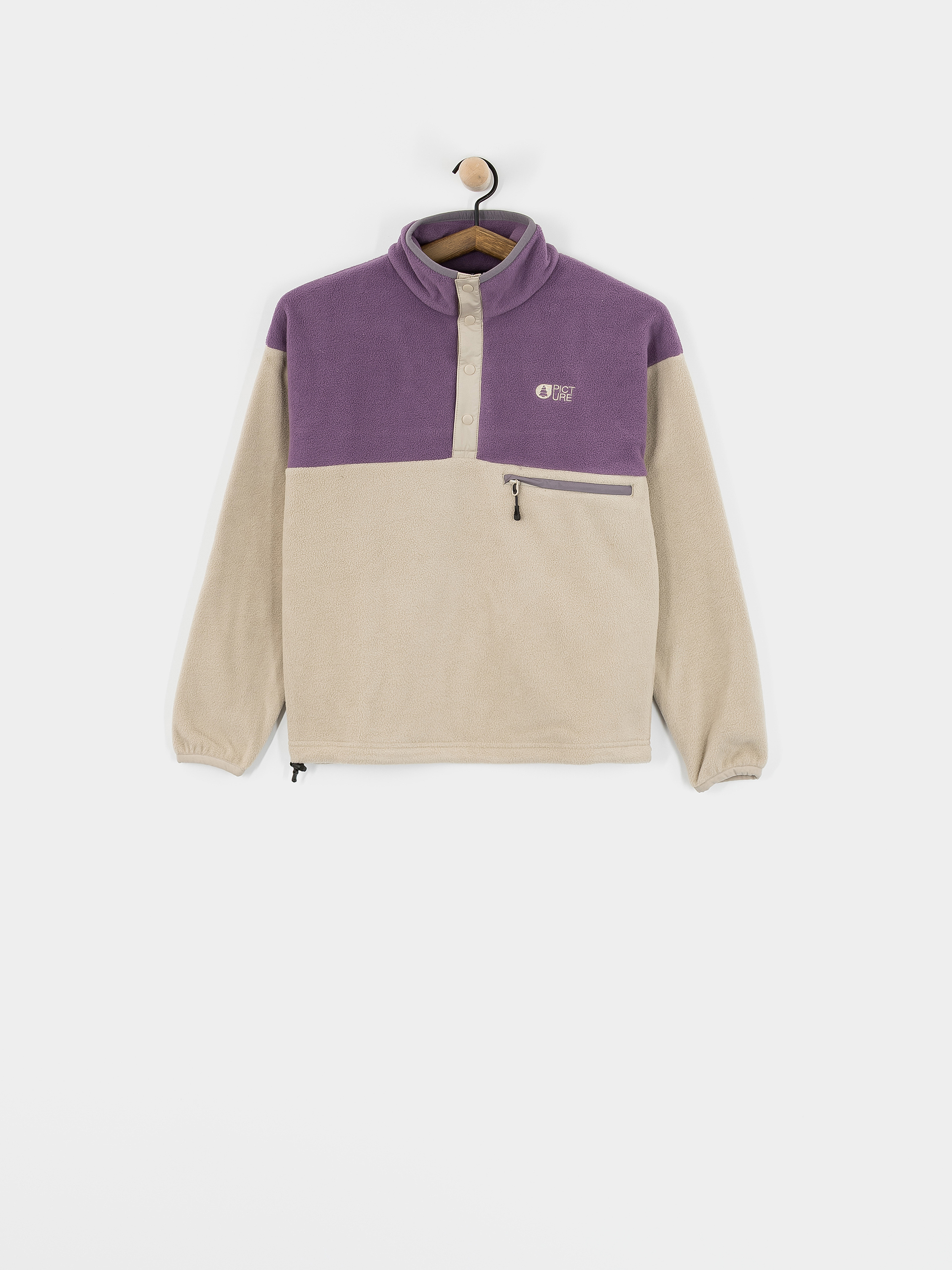 Fleecovu00e1 mikina Picture Arcca 1/4 Zip Wmn (pure cashmere)