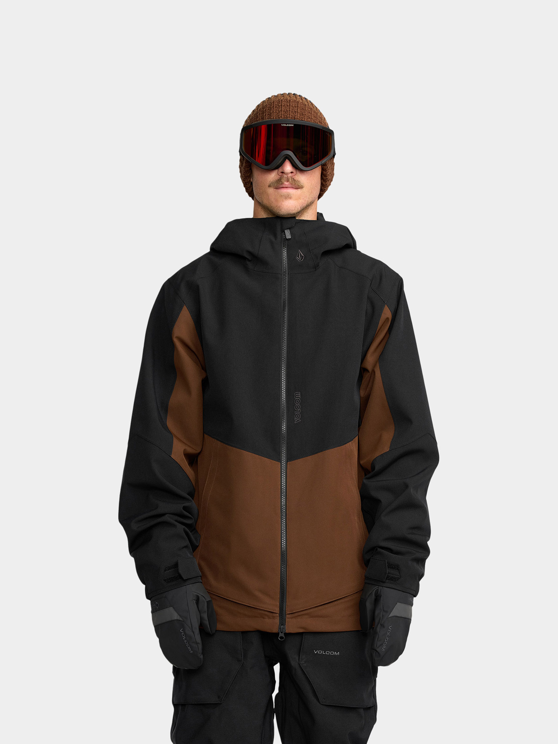 Snowboardová bunda Volcom Brighton Full Zip (brown)