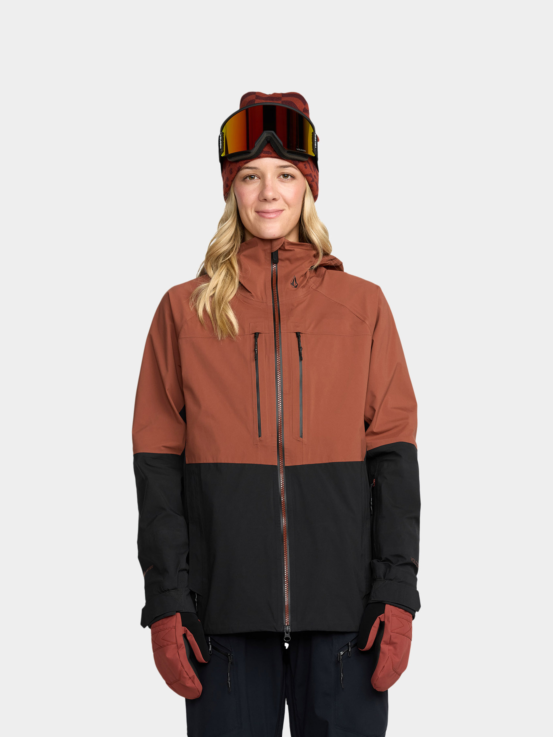 Snowboardová bunda Volcom Vs 3L Stretch Gore Wmn (henna)