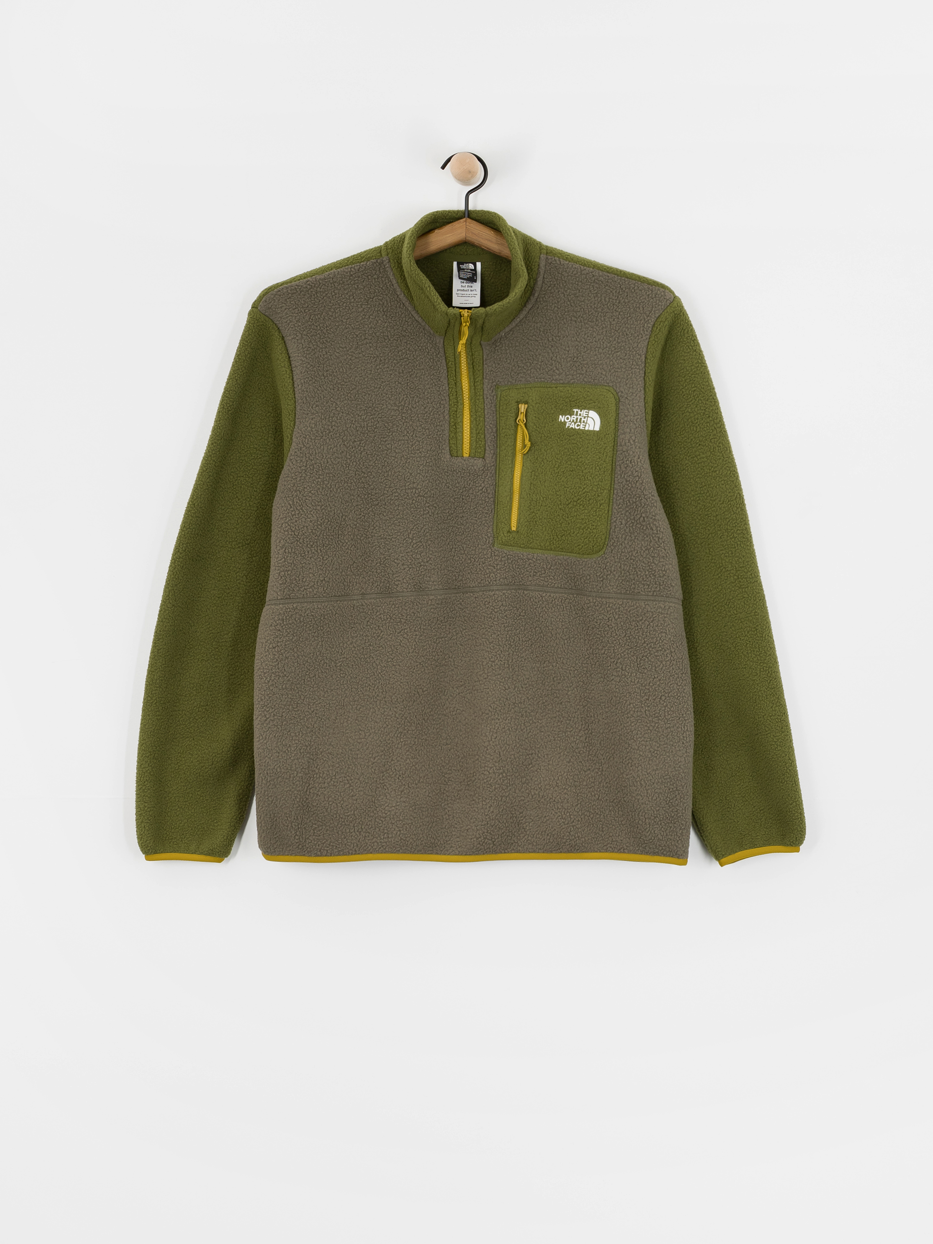 Fleecovu00e1 mikina The North Face Yumiori 1/4 Zip (new taupe green/woodlan)