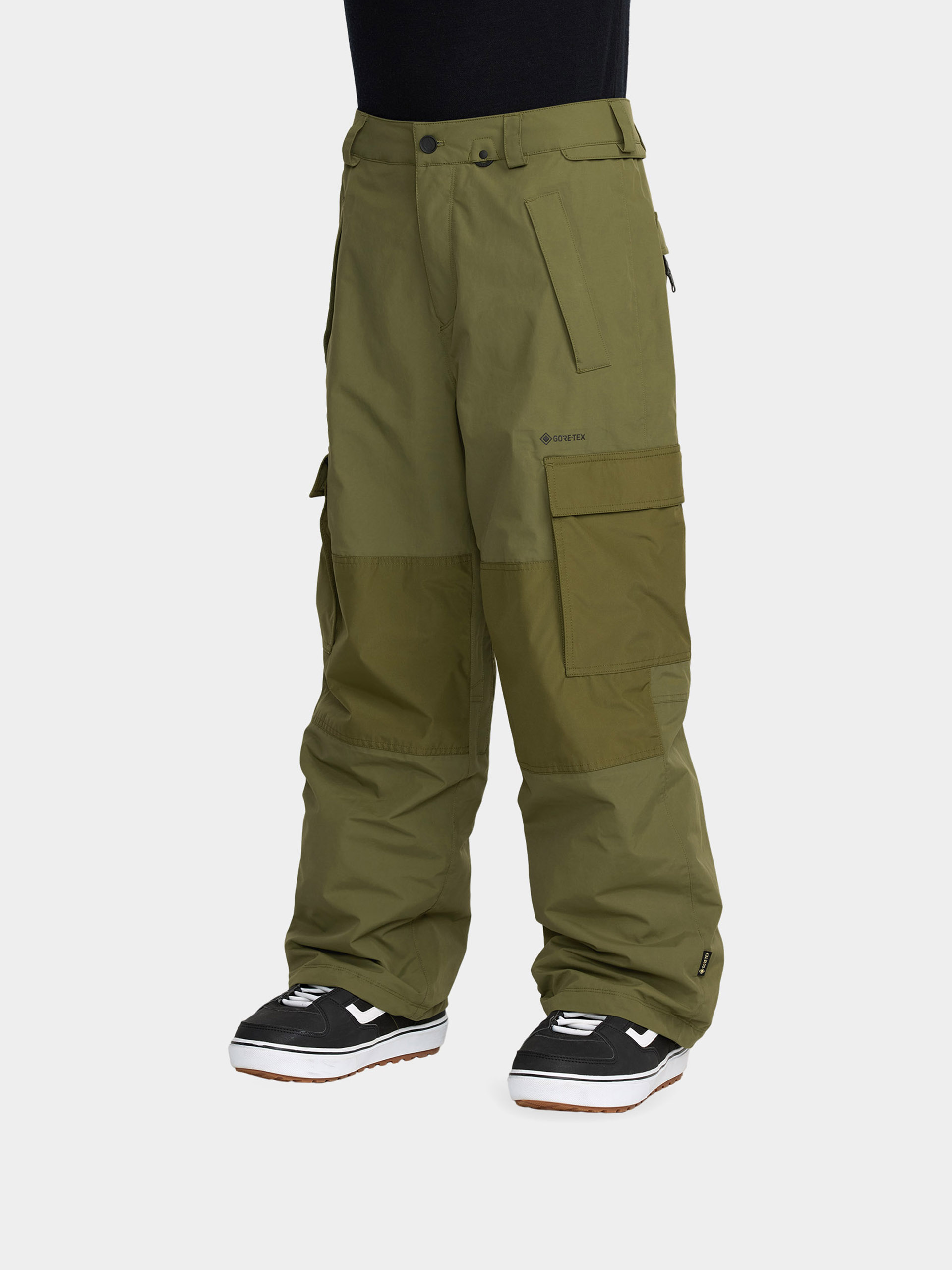 Pánské Snowboardové kalhoty  Volcom Longo Gore Tex (dark olive)