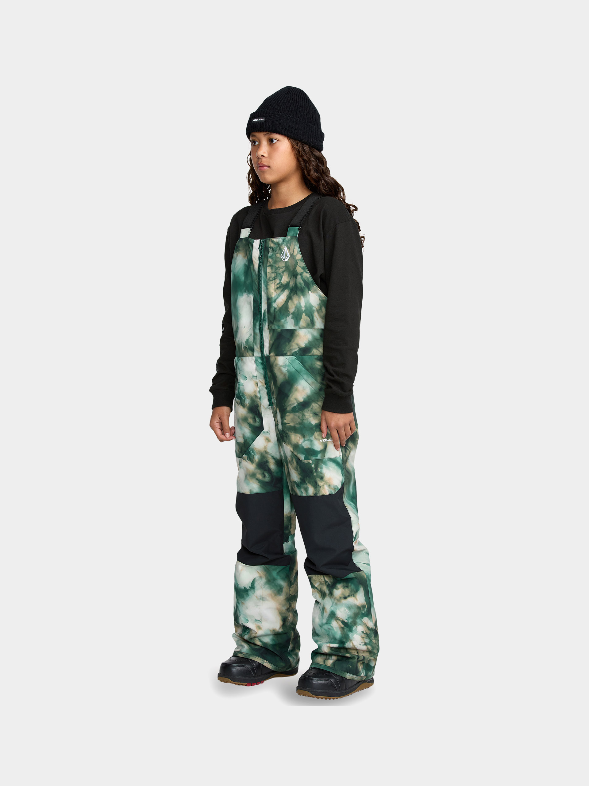 Snowboardové kalhoty  Volcom Barkley Ins Bib Overall JR (green)