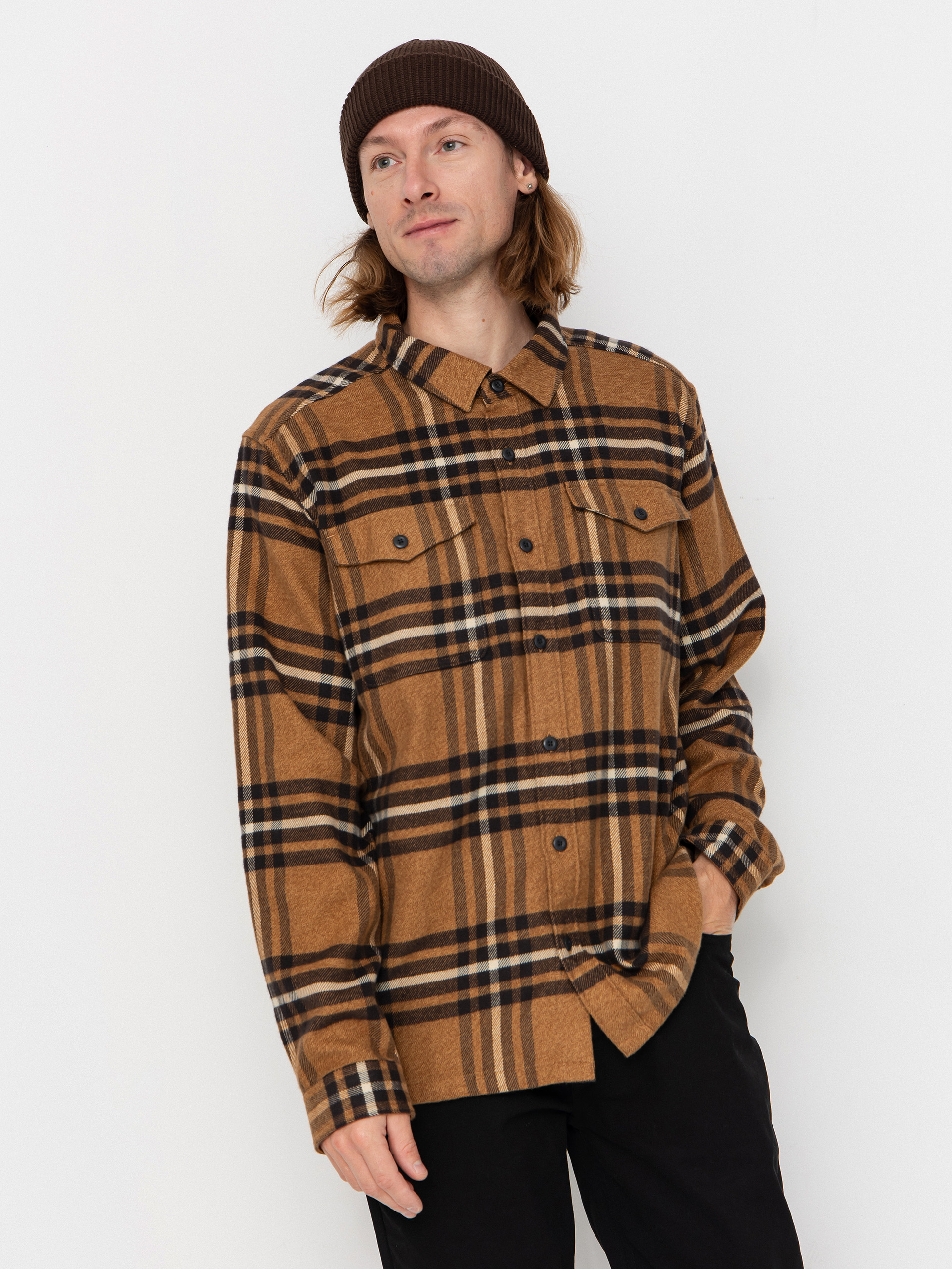 Kou0161ile Patagonia Fjord Flannel (catch deer brown)