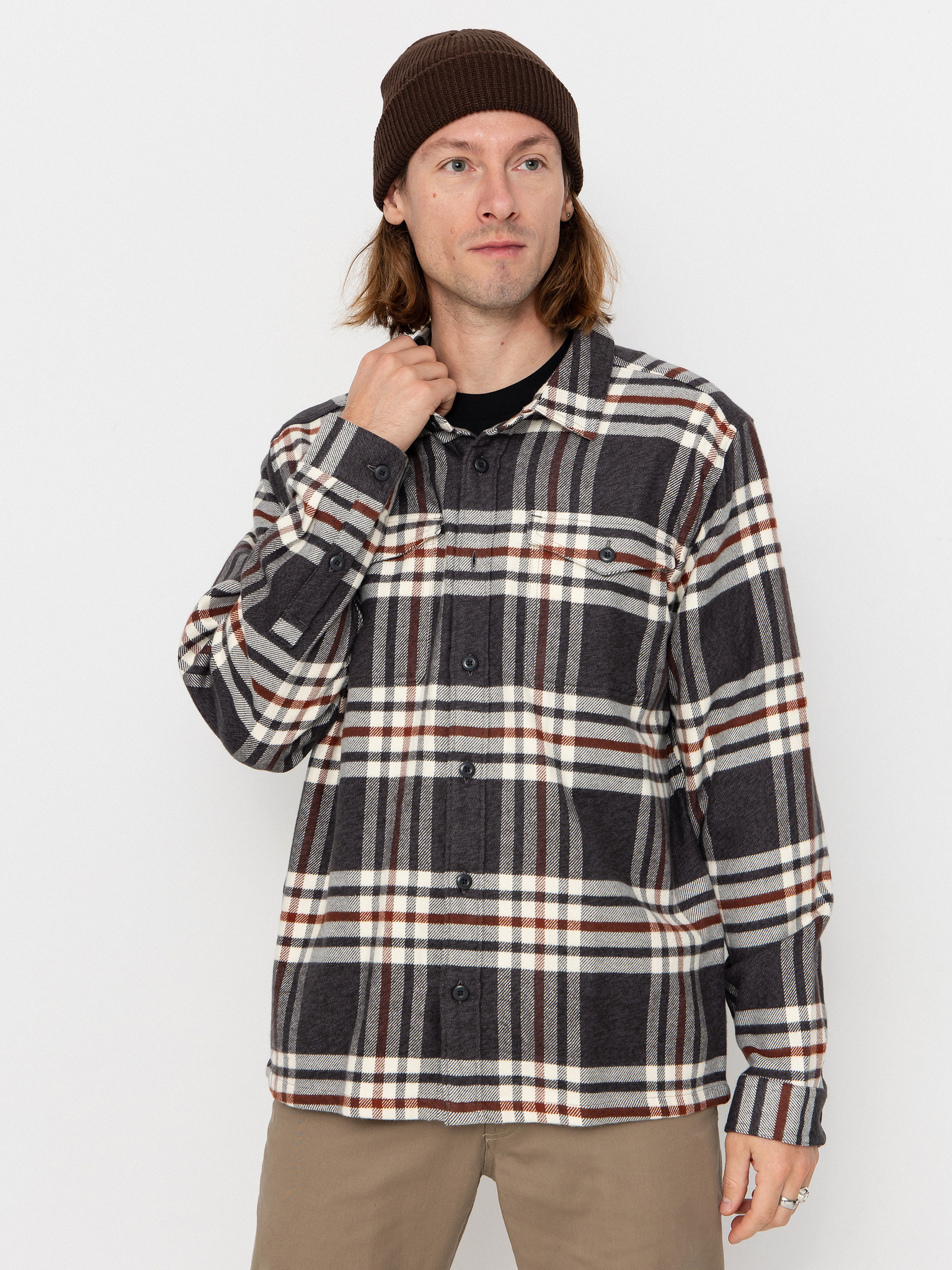 Košile Patagonia Fjord Flannel (catch ink black)