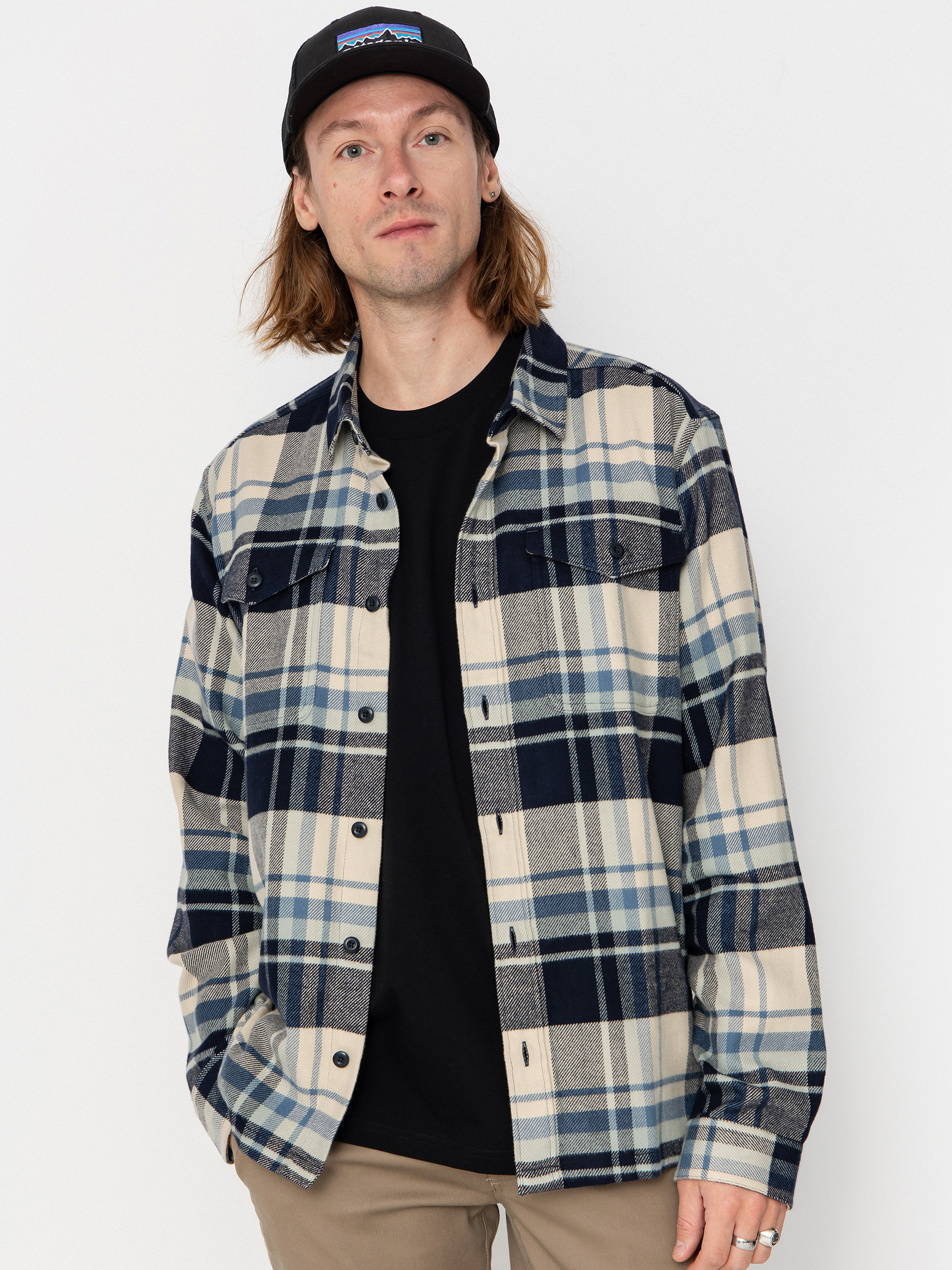 Košile Patagonia Fjord Flannel (hibernate sunken blue)