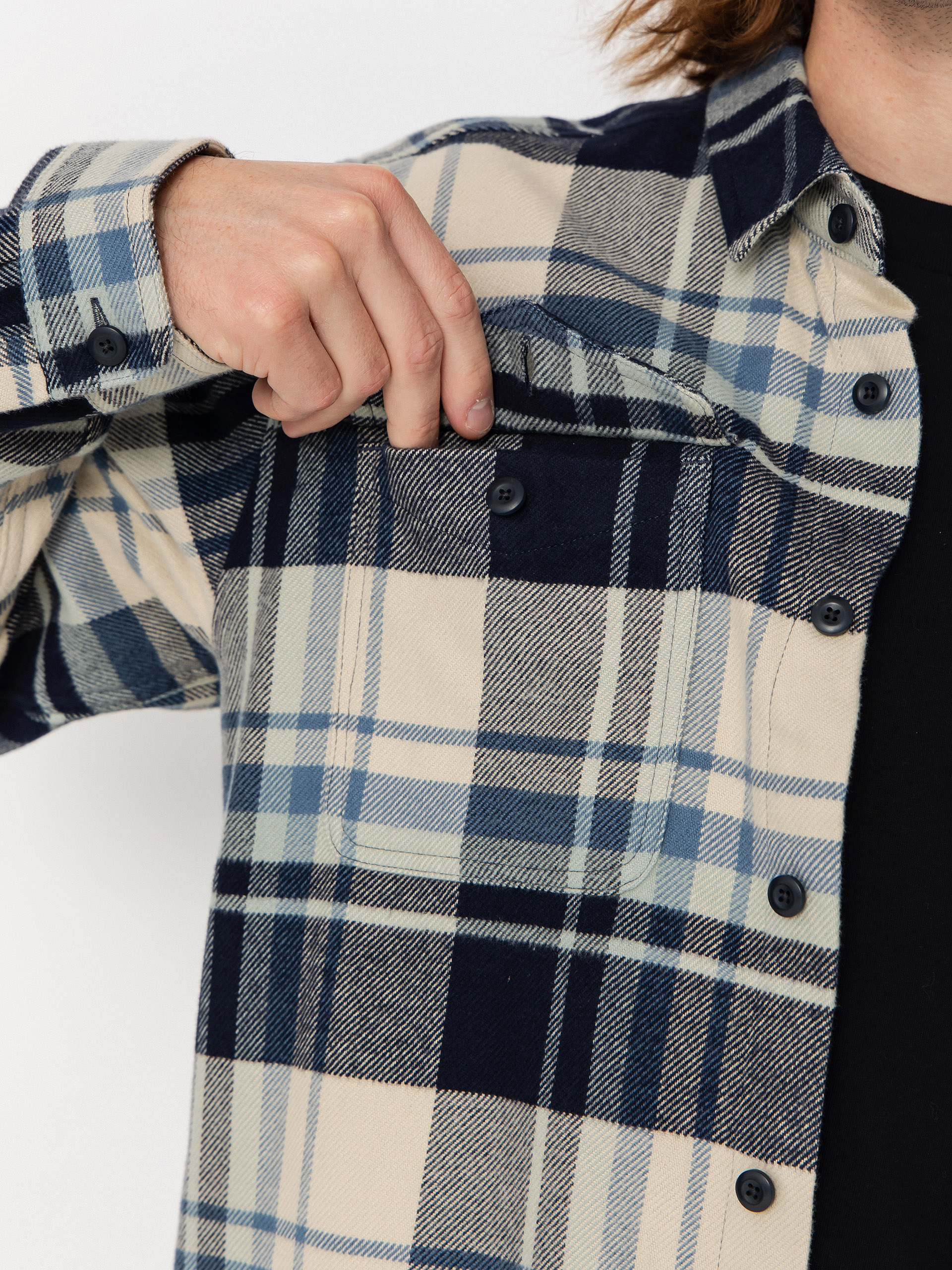 Košile Patagonia Fjord Flannel (hibernate sunken blue)