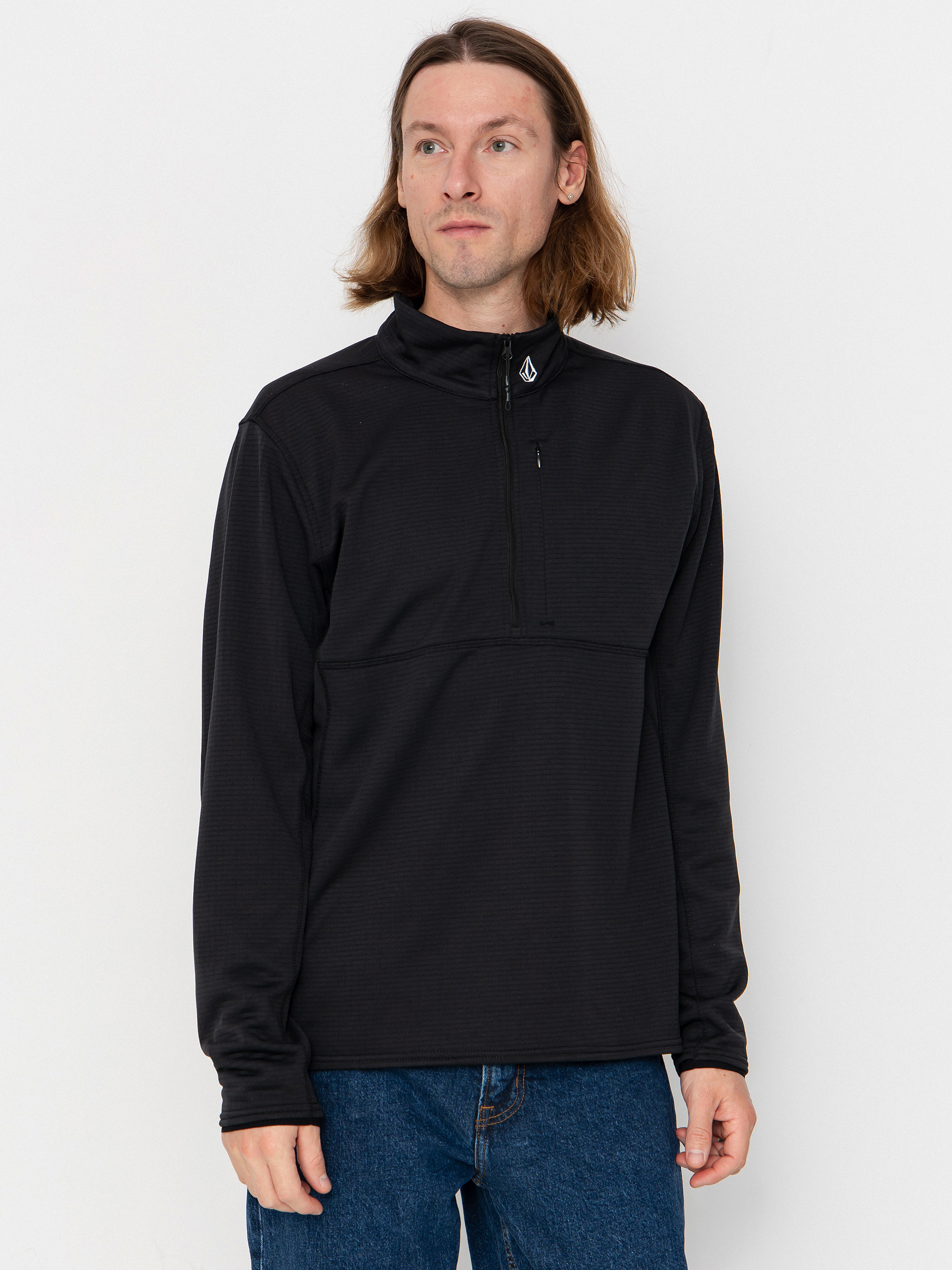 Pánská Termomikina  Volcom Gridlock Mock Neck (black)