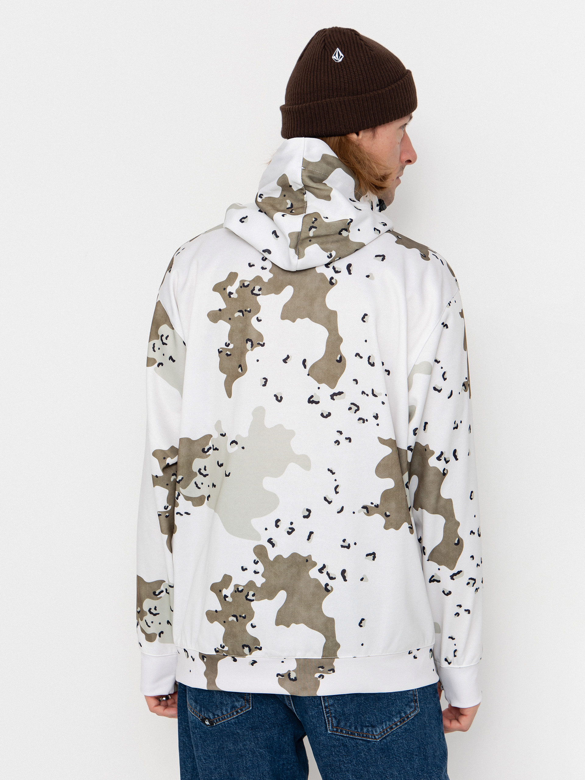 Mikina s kapucí Volcom Hydro Riding HD (white)