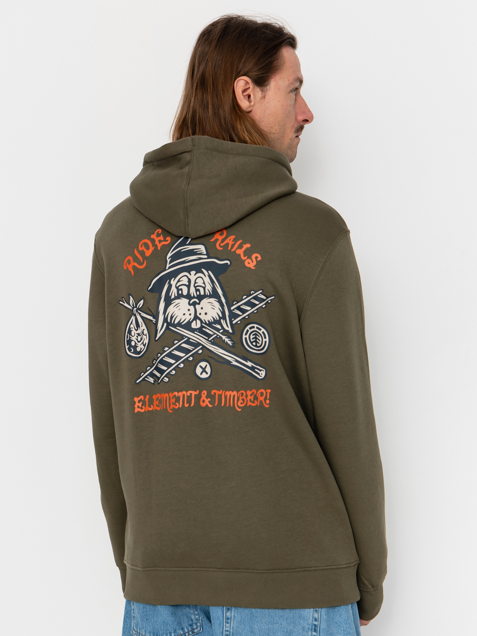 Mikina s kapucí Element Timber Hobos HD (kalamata)