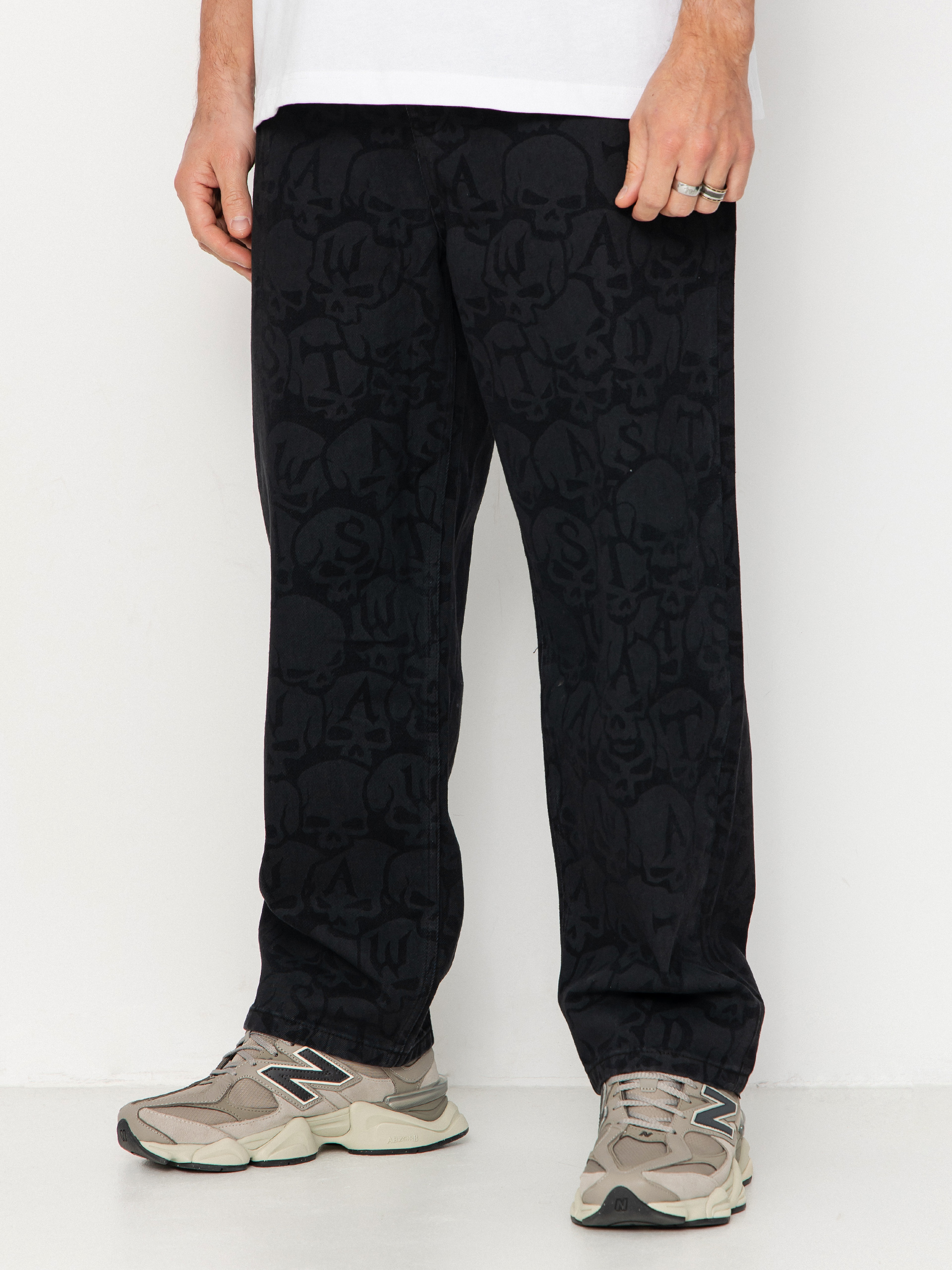 Kalhoty Wasted Paris Bury Casper (black/faded black)