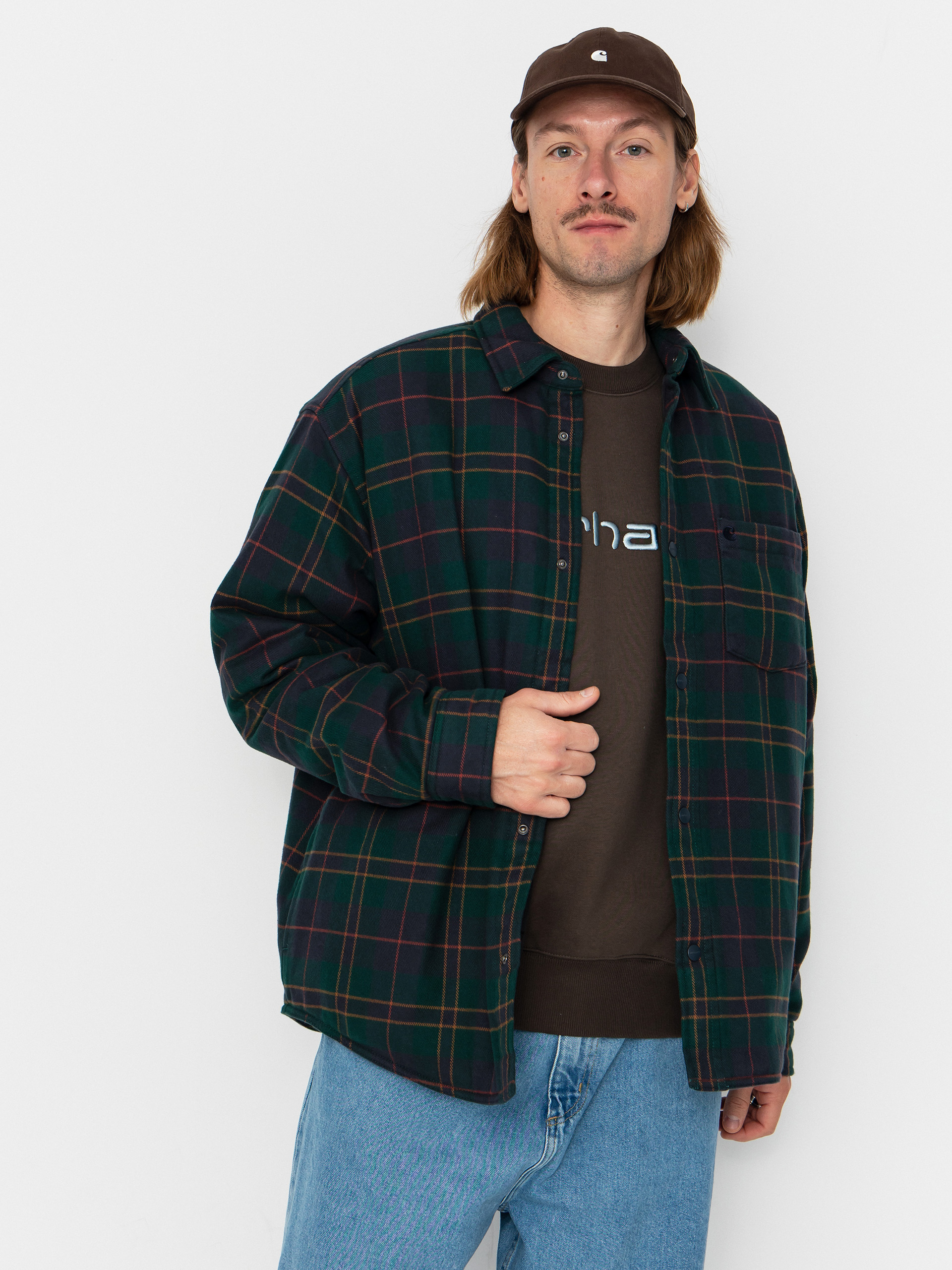 Bunda Carhartt WIP Gargan (gargan check/dark fir)