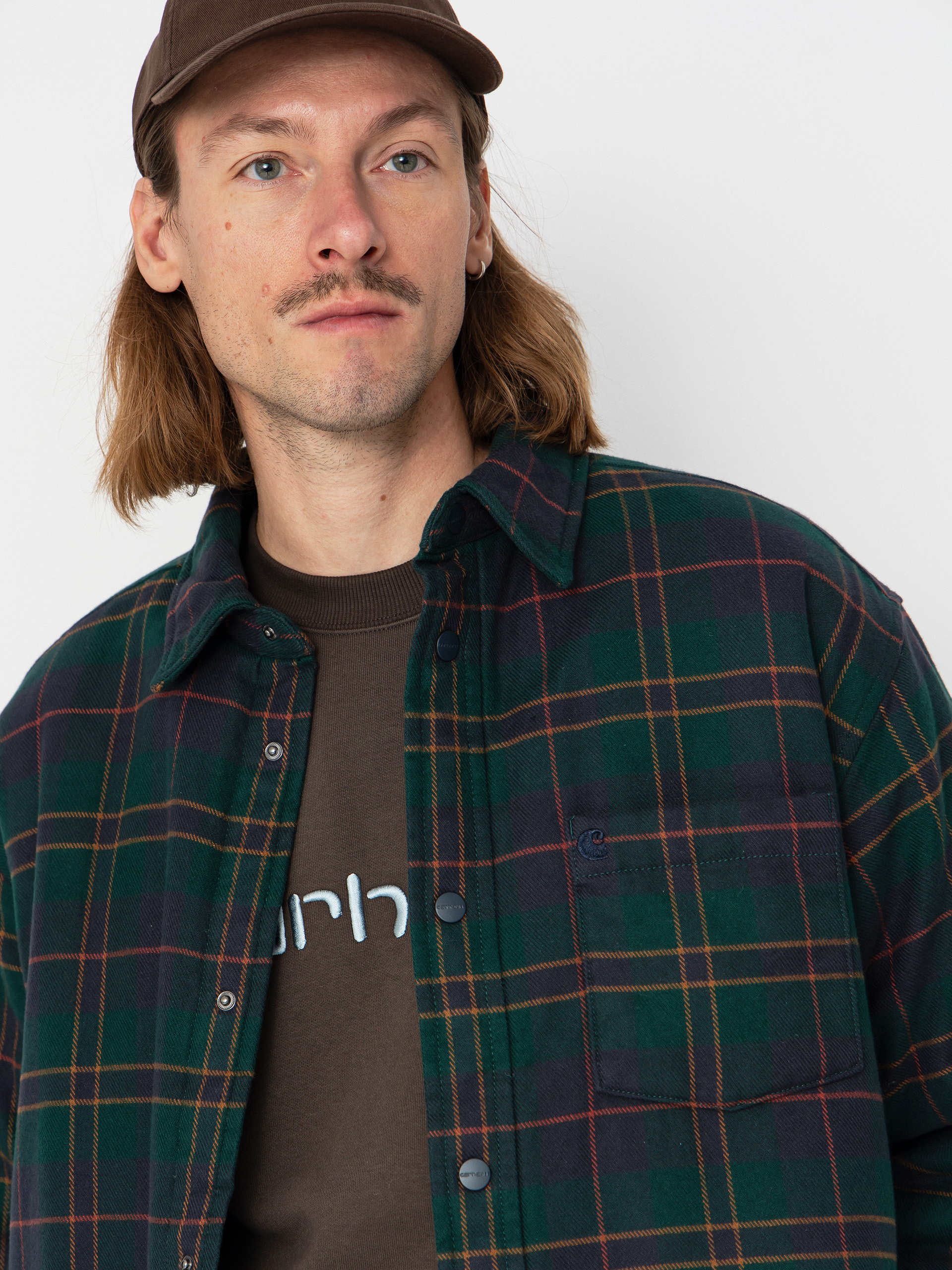 Bunda Carhartt WIP Gargan (gargan check/dark fir)