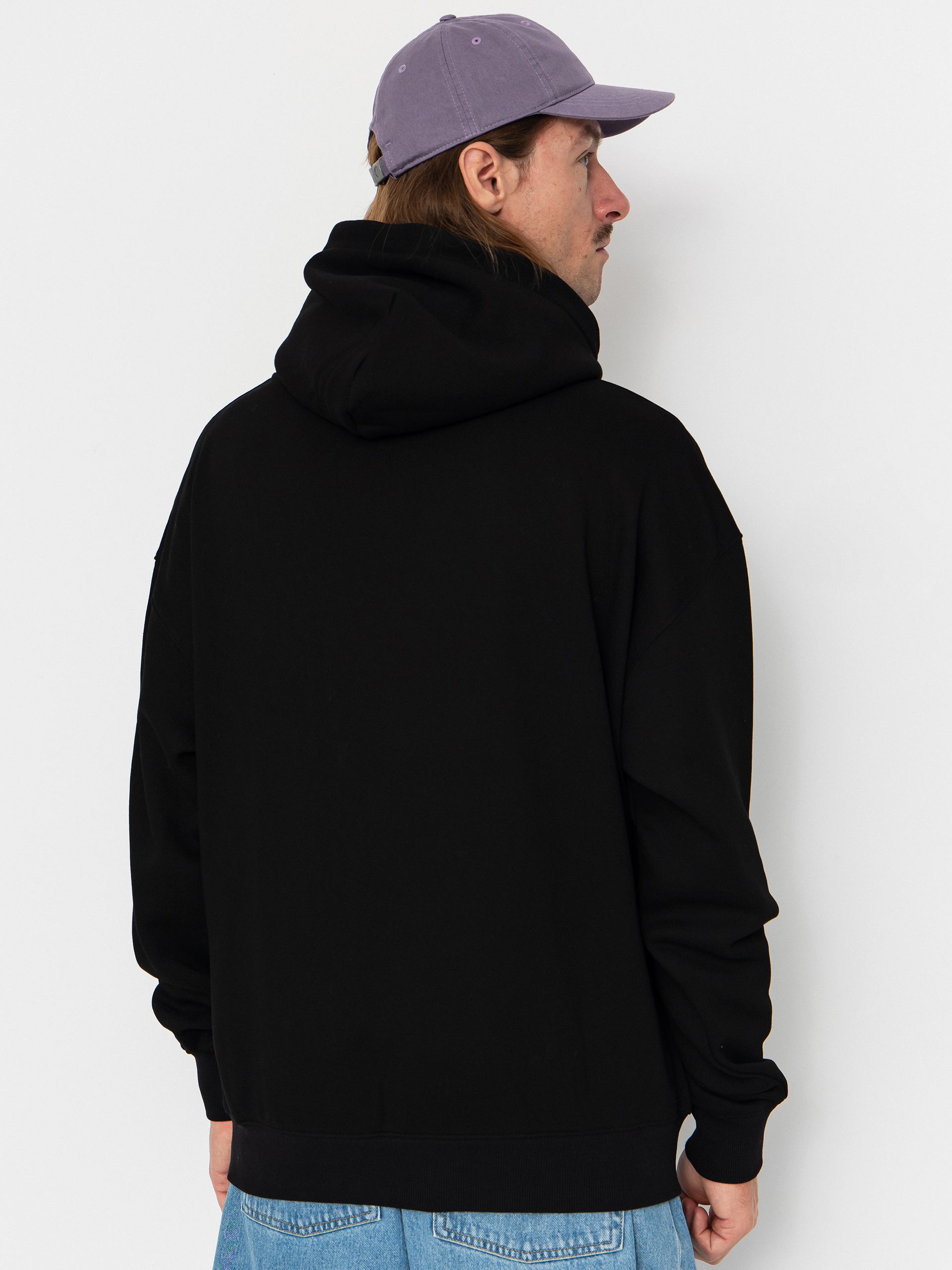 Mikina s kapucí Homeboy Plaid Helvetica HD (black)