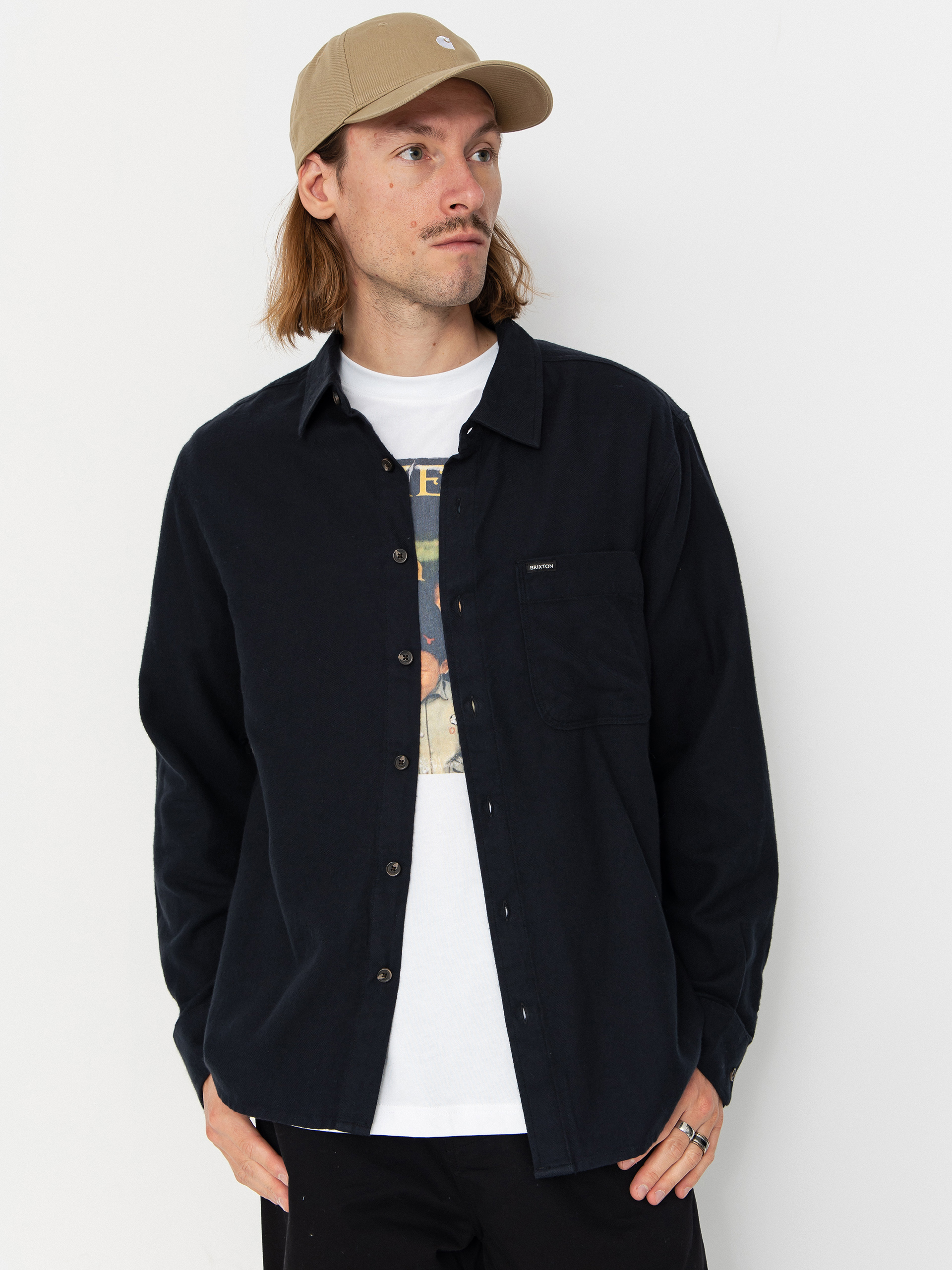 Košile Brixton Hasting Lw Flannel (black)