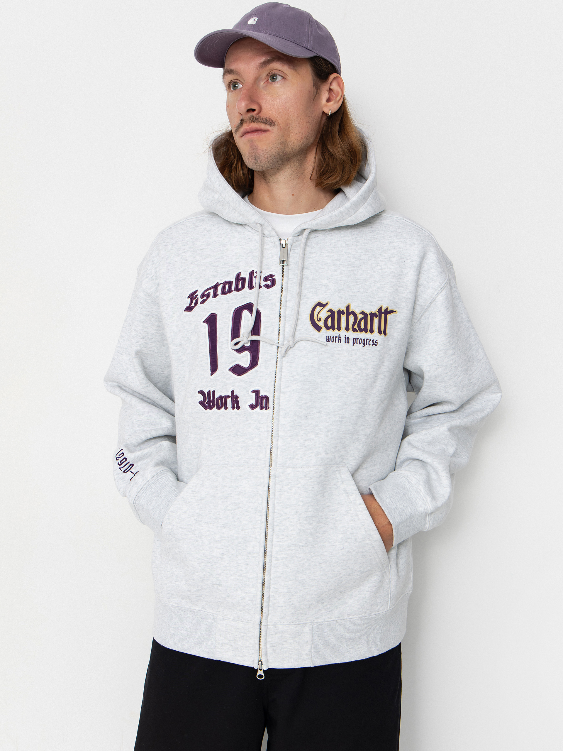 Mikina s kapucu00ed Carhartt WIP Dual ZHD (ash heather)