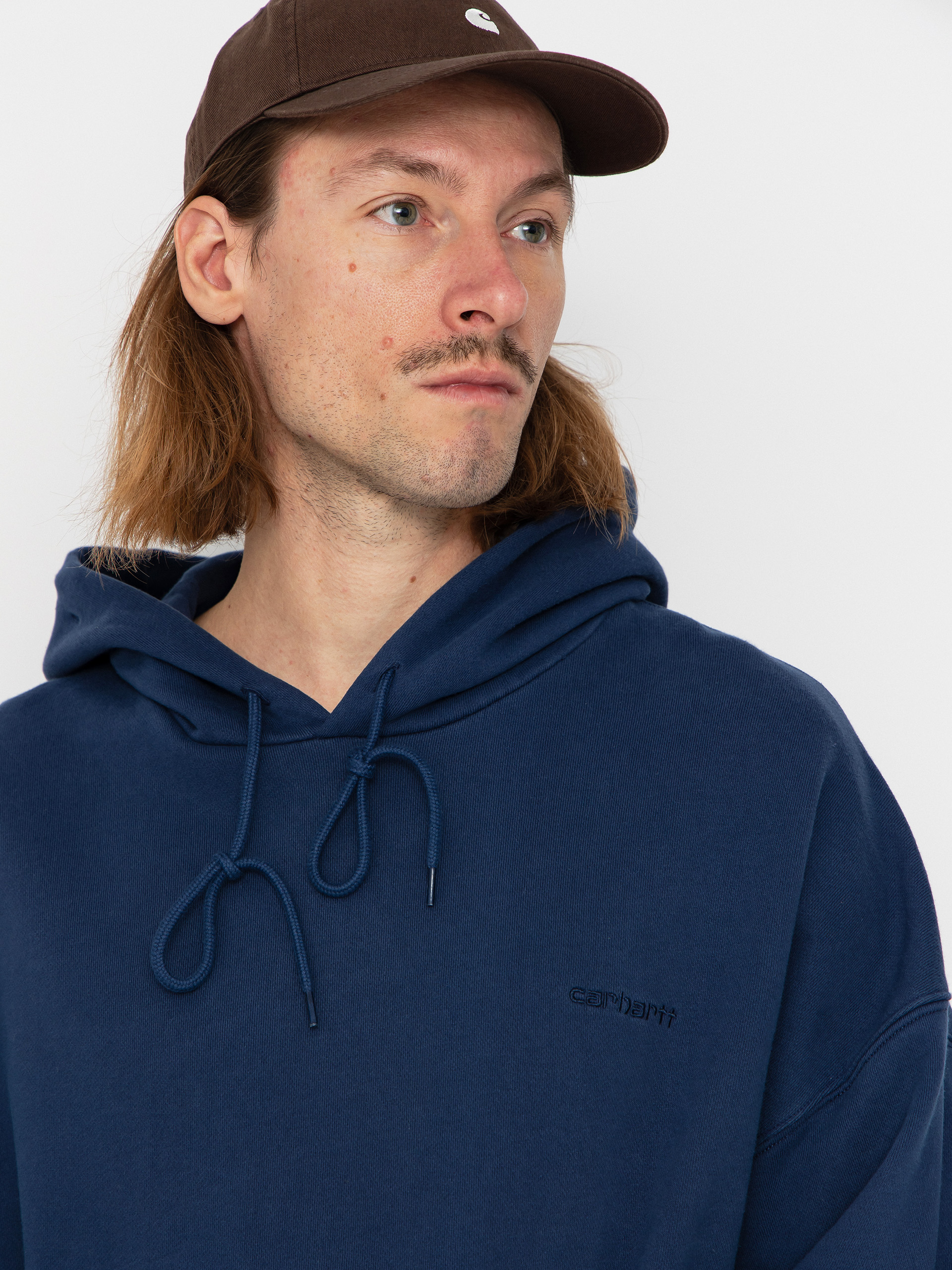 Mikina s kapucí Carhartt WIP Benton HD (jupiter/garment dyed)