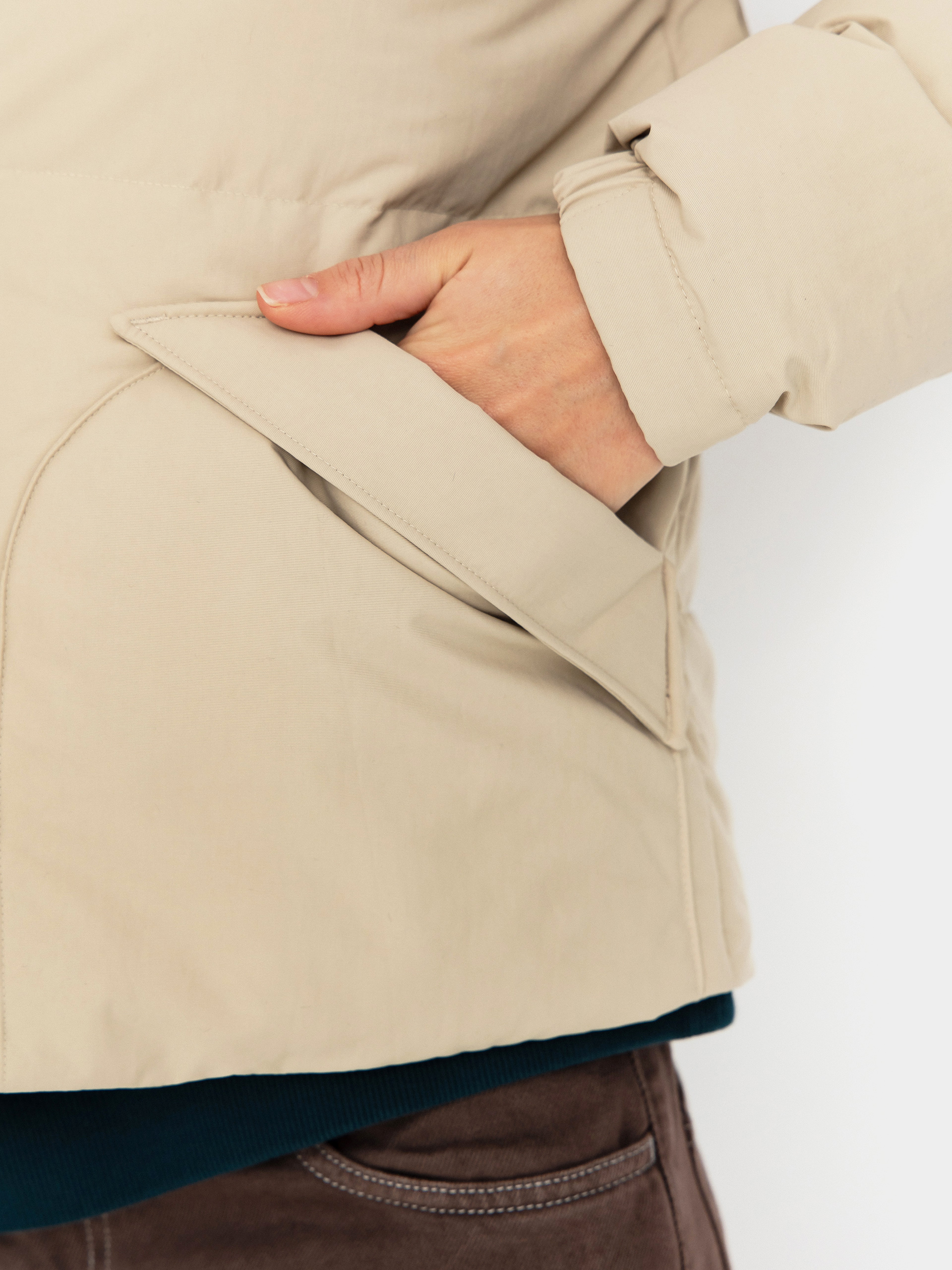 Bunda Patagonia Downdrift Wmn (oar tan w/seabird grey)