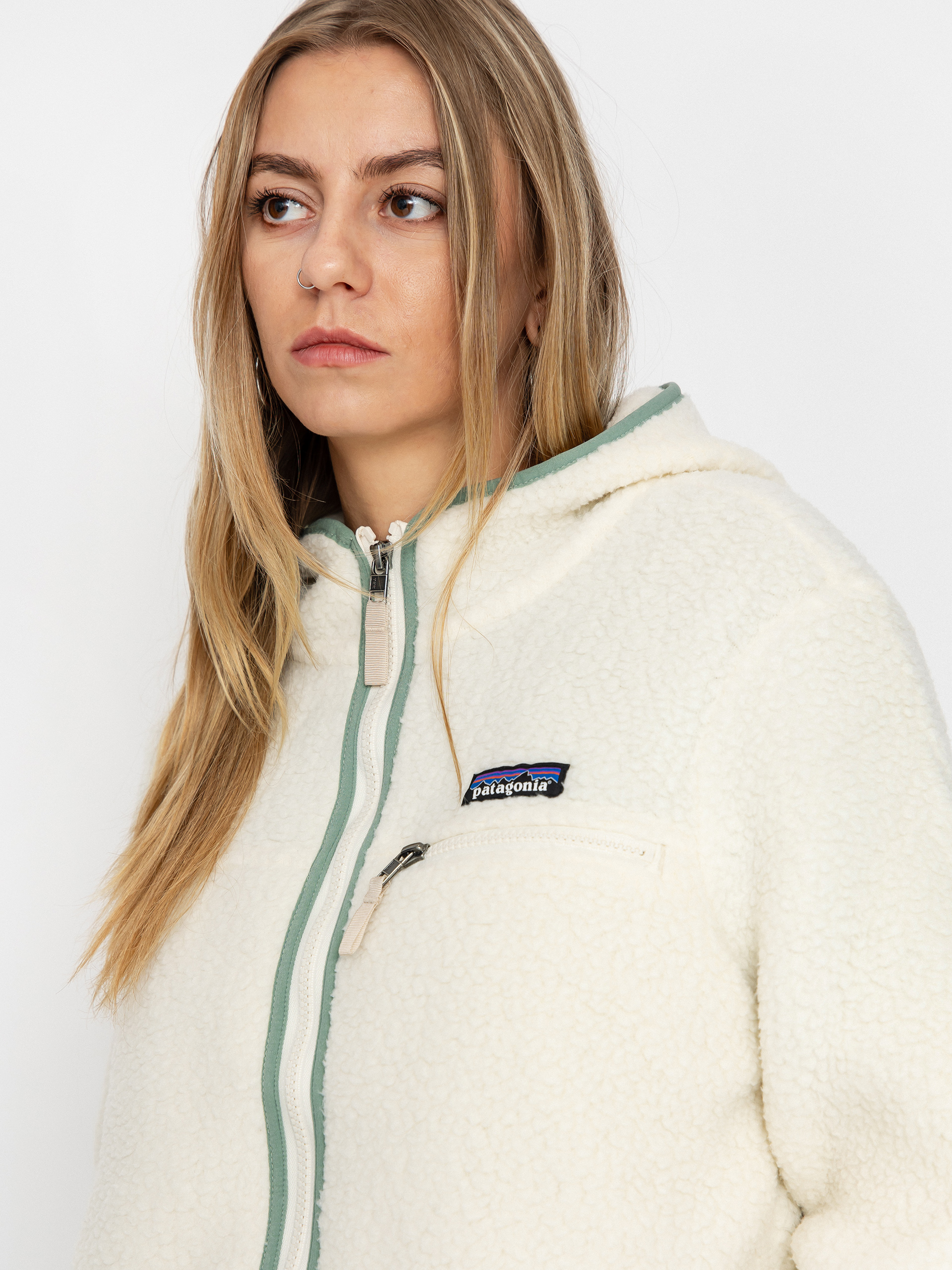 Dámský Fleecová mikina Patagonia Retro Pile HD (natural w/ellwood green)