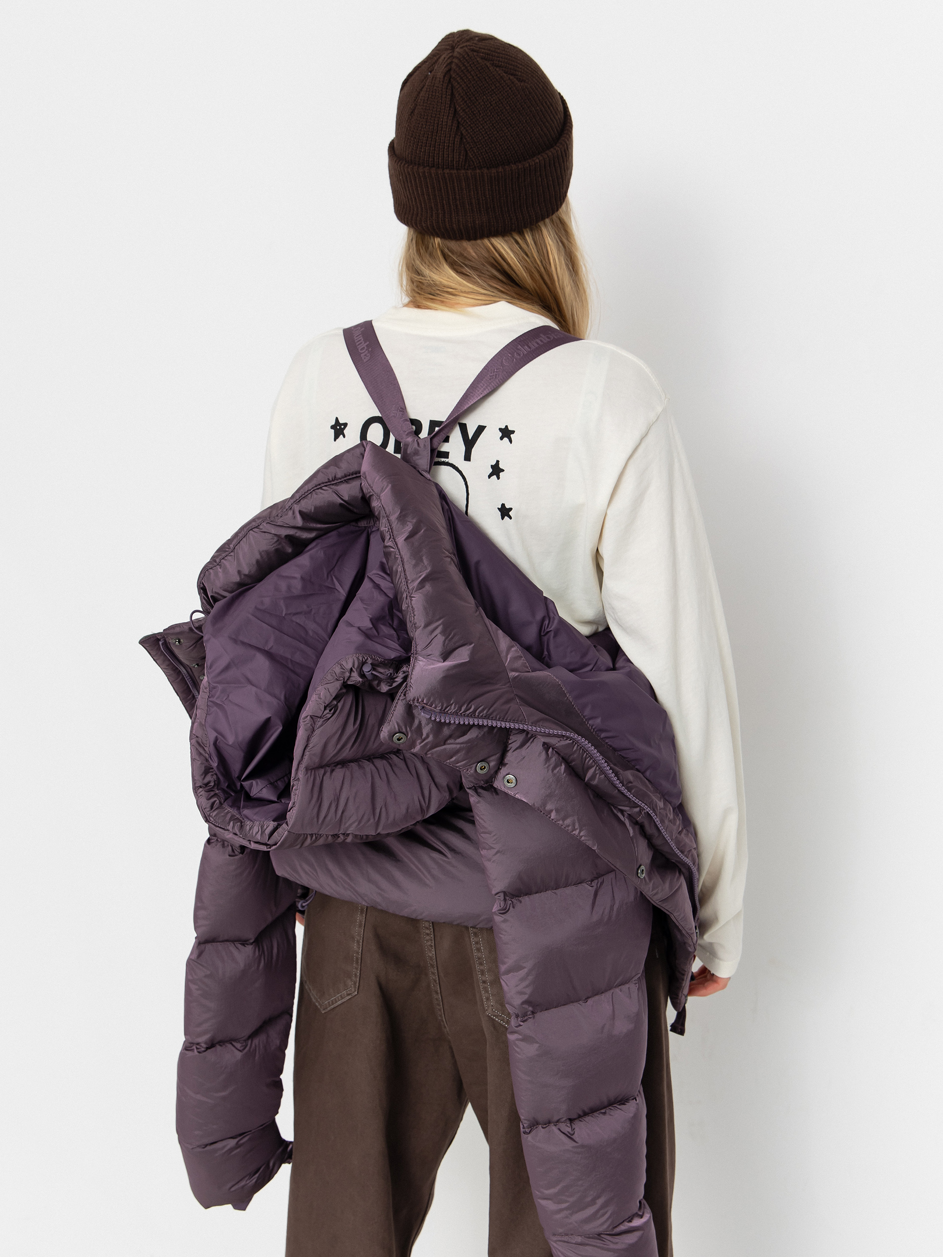 Bunda Columbia Amaze Puff Hooded Wmn (fig high shine)